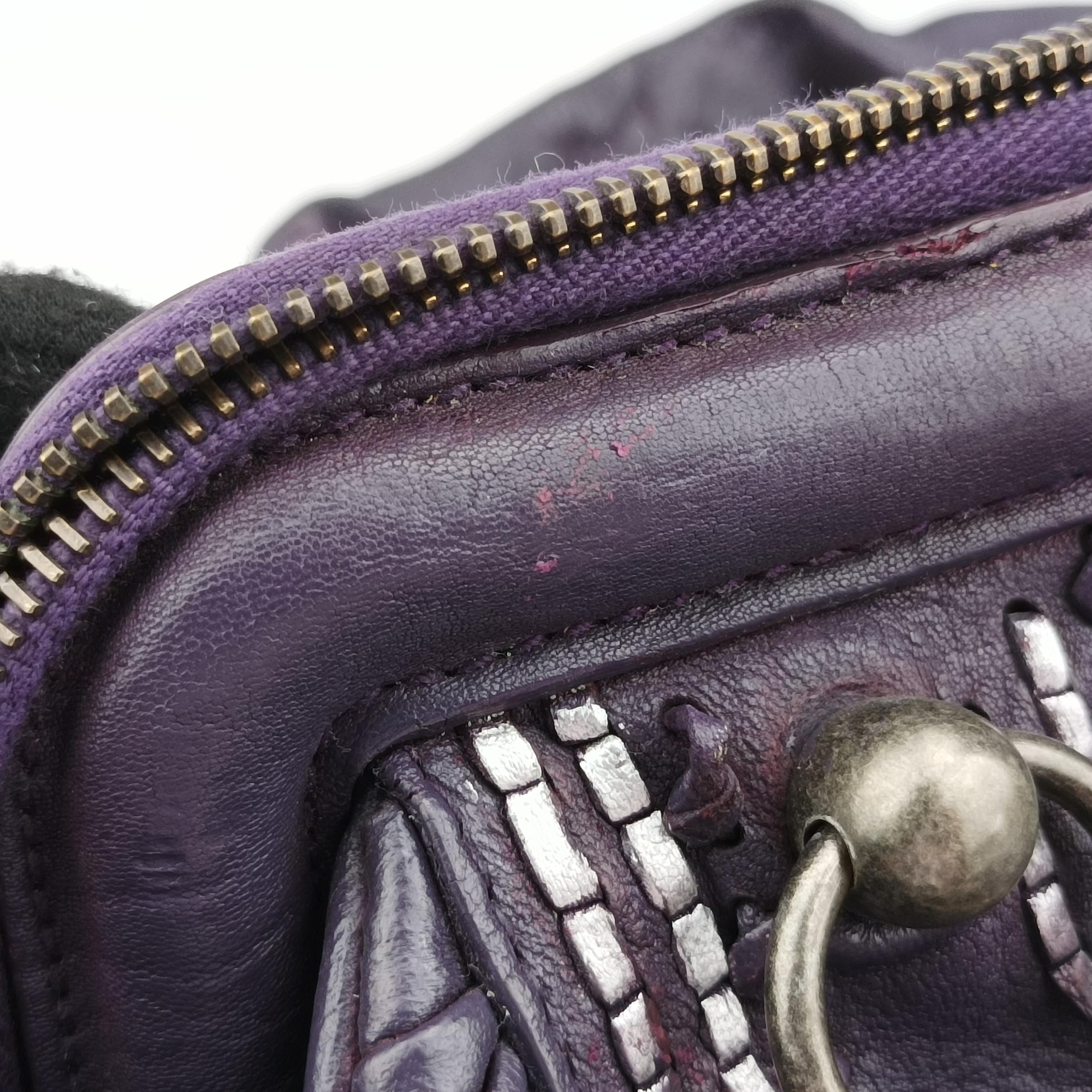 Pre-owned Christian Dior Plisse Purple lambskin  shoulderbag | stylenewstar