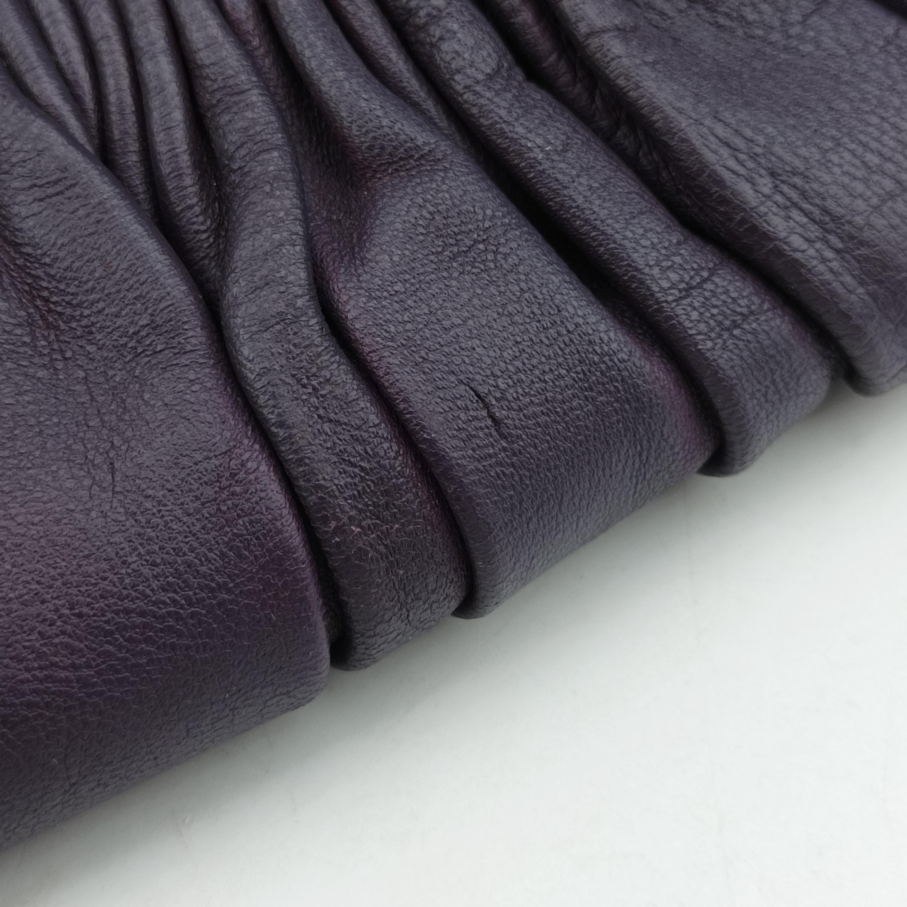 Pre-owned Christian Dior Plisse Purple lambskin  shoulderbag | stylenewstar