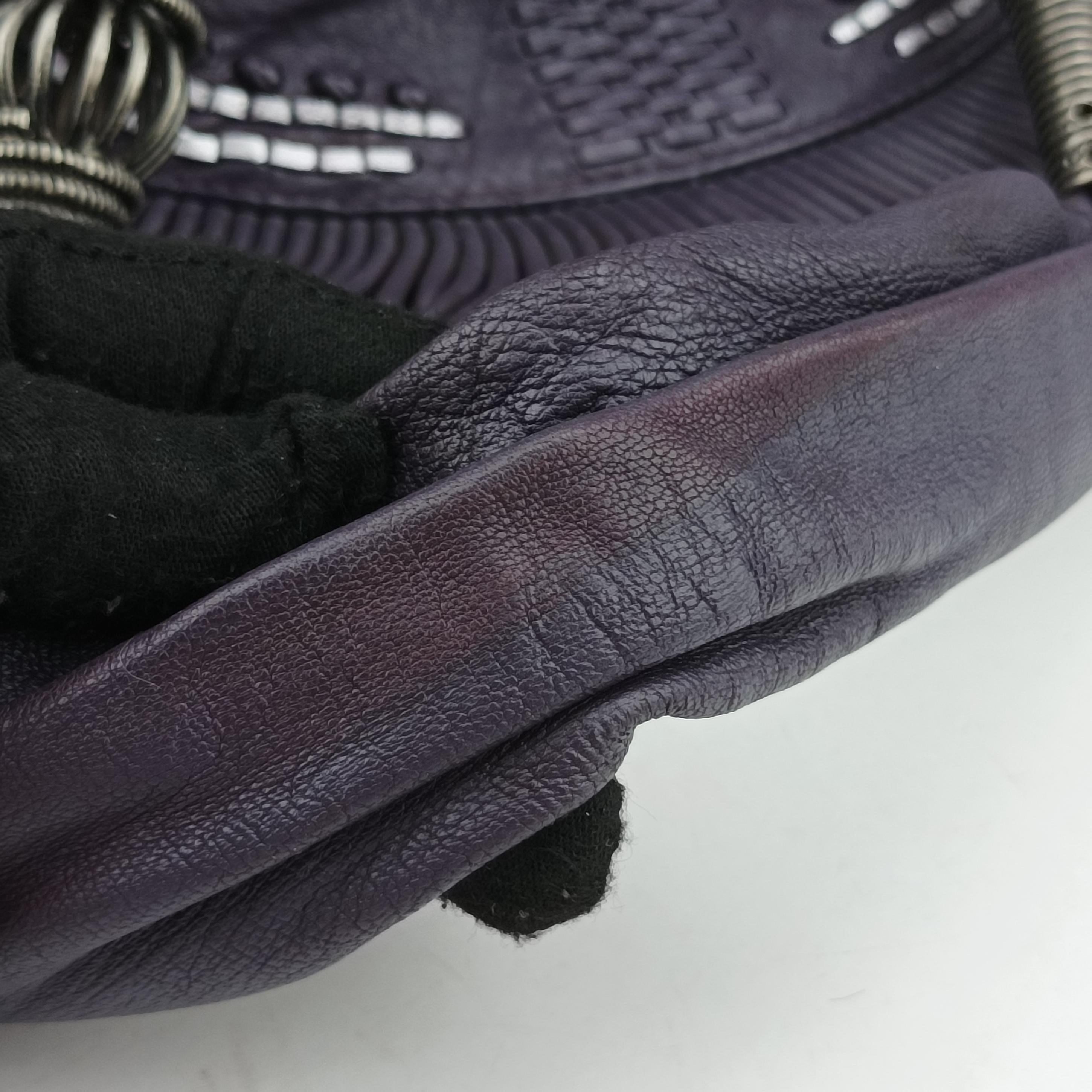 Pre-owned Christian Dior Plisse Purple lambskin  shoulderbag | stylenewstar