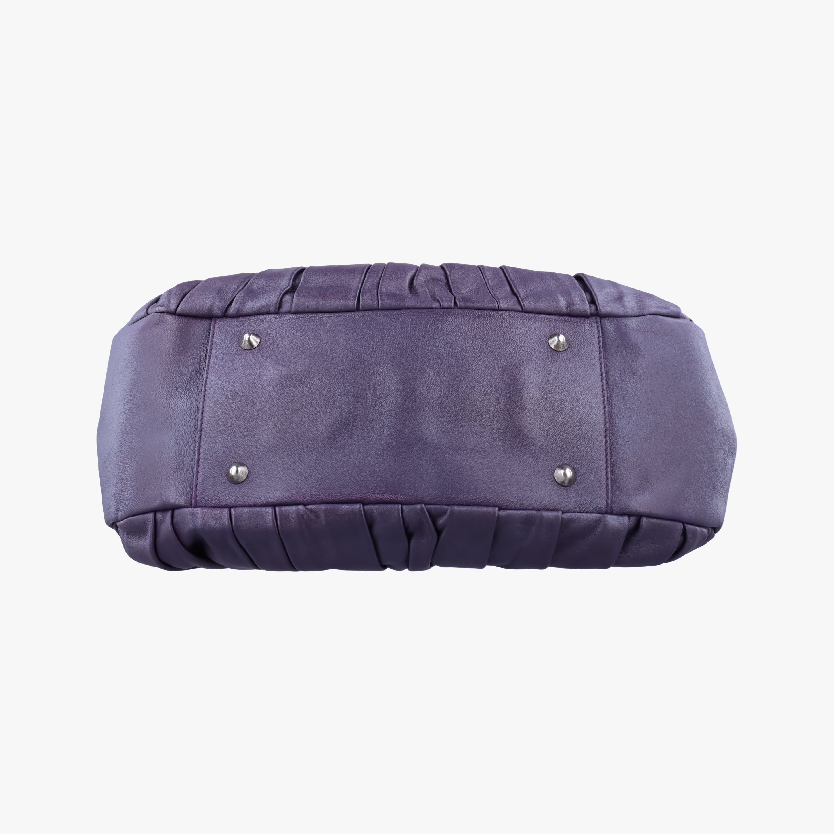 Pre-owned Christian Dior Plisse Purple lambskin  shoulderbag | stylenewstar