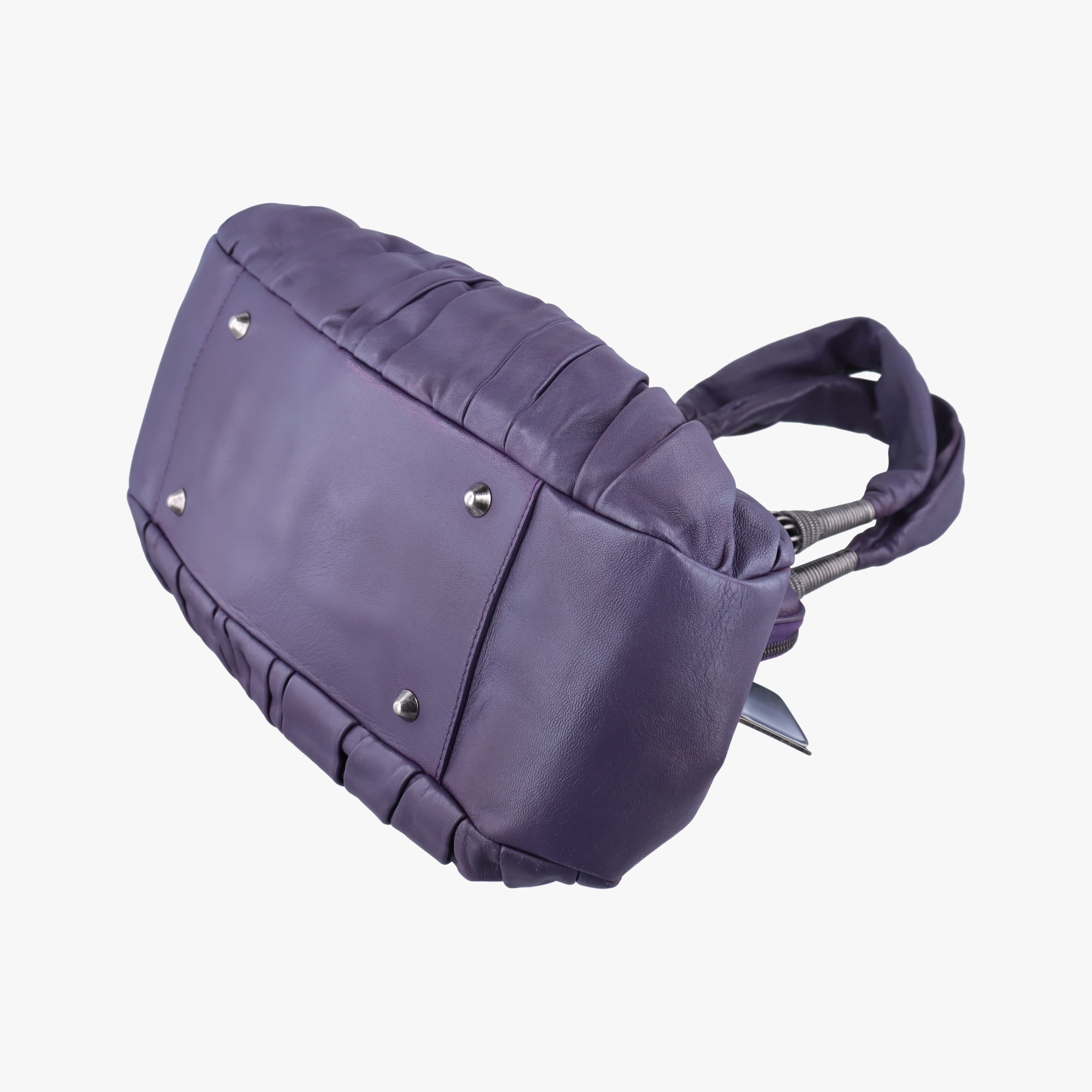 Pre-owned Christian Dior Plisse Purple lambskin  shoulderbag | stylenewstar