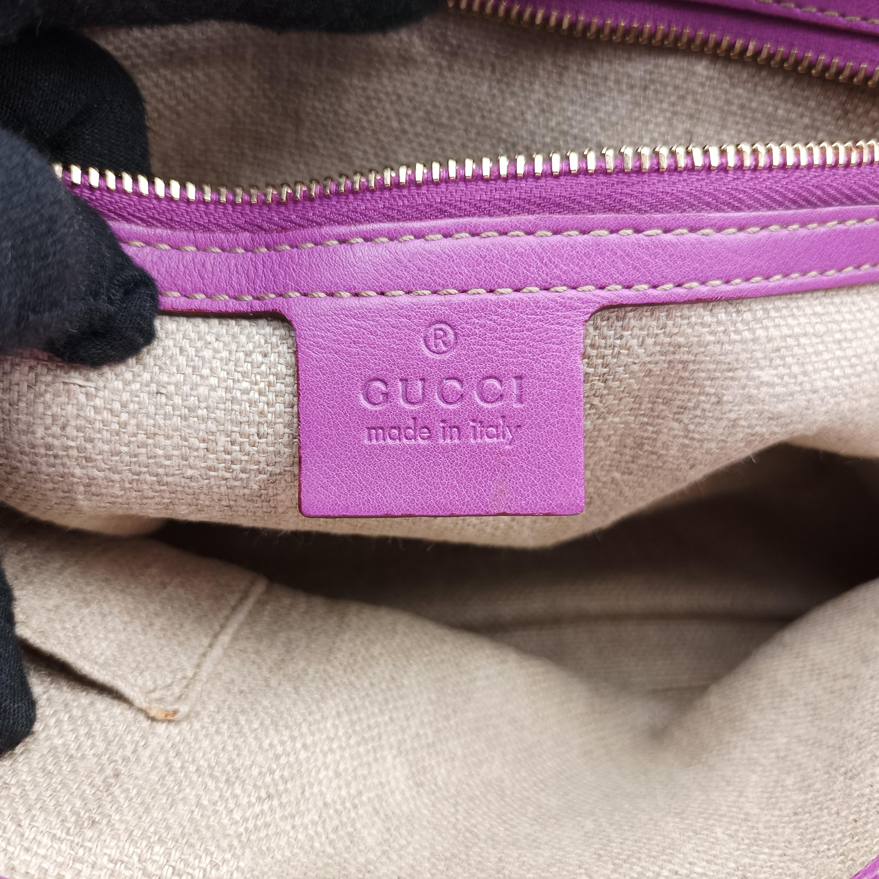 Secondhand Gucci Floral Purple×multicolor canvas×leather 153024 handbag | stylenewstar