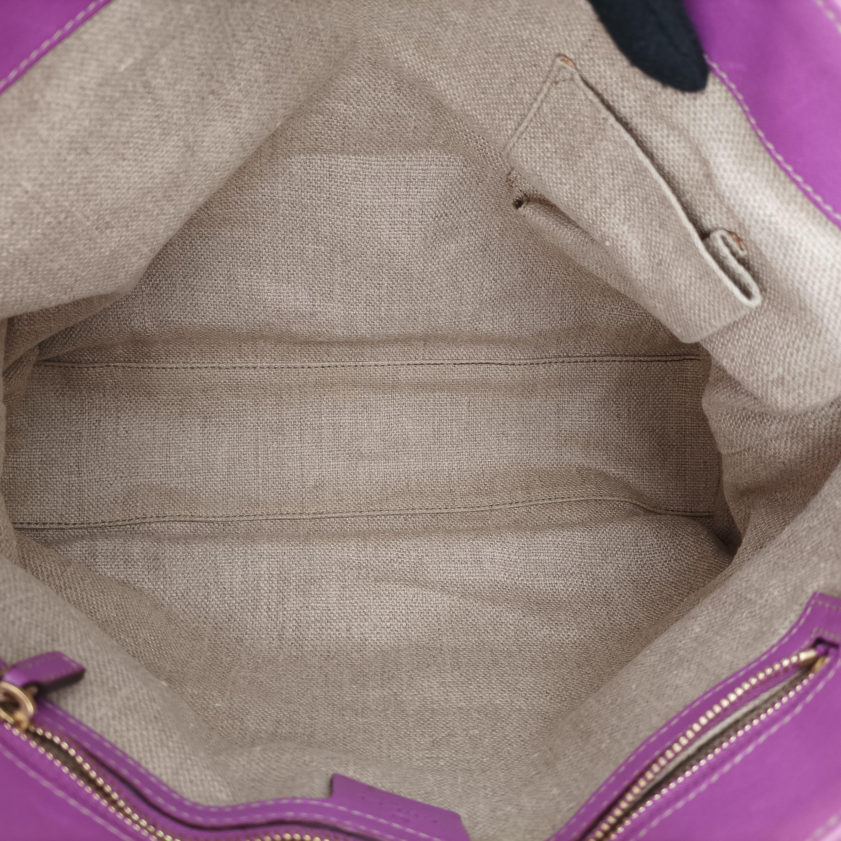 Secondhand Gucci Floral Purple×multicolor canvas×leather 153024 handbag | stylenewstar
