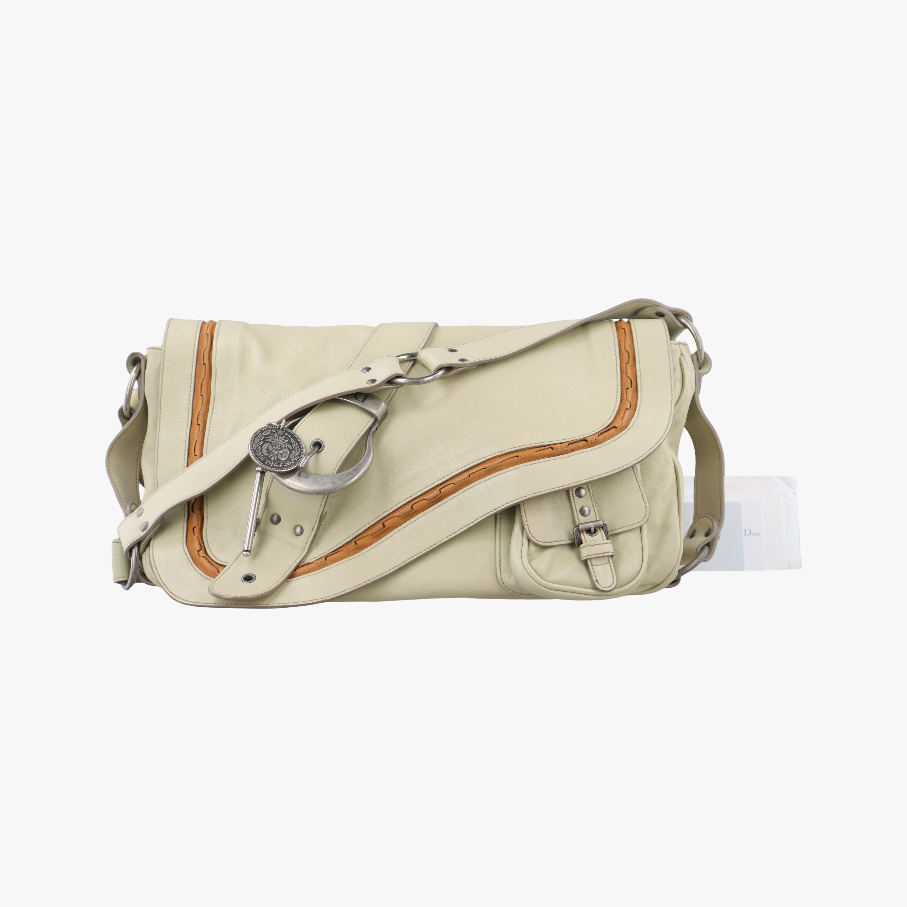 Pre-owned Christian Dior Gaucho White Leather  handbag | stylenewstar
