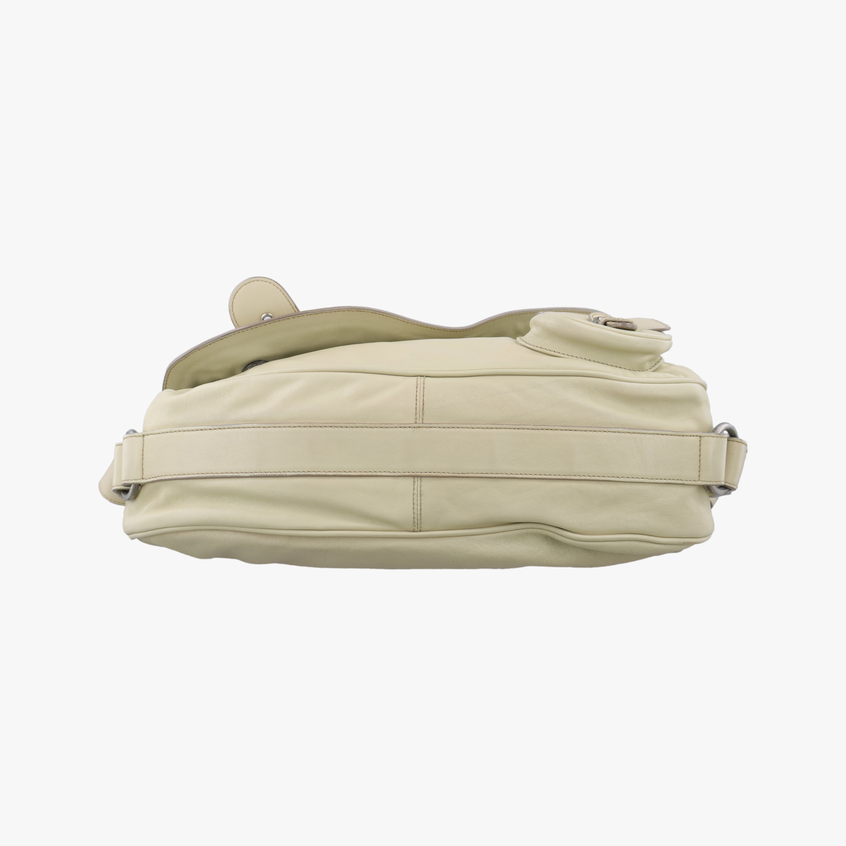 Pre-owned Christian Dior Gaucho White Leather  handbag | stylenewstar
