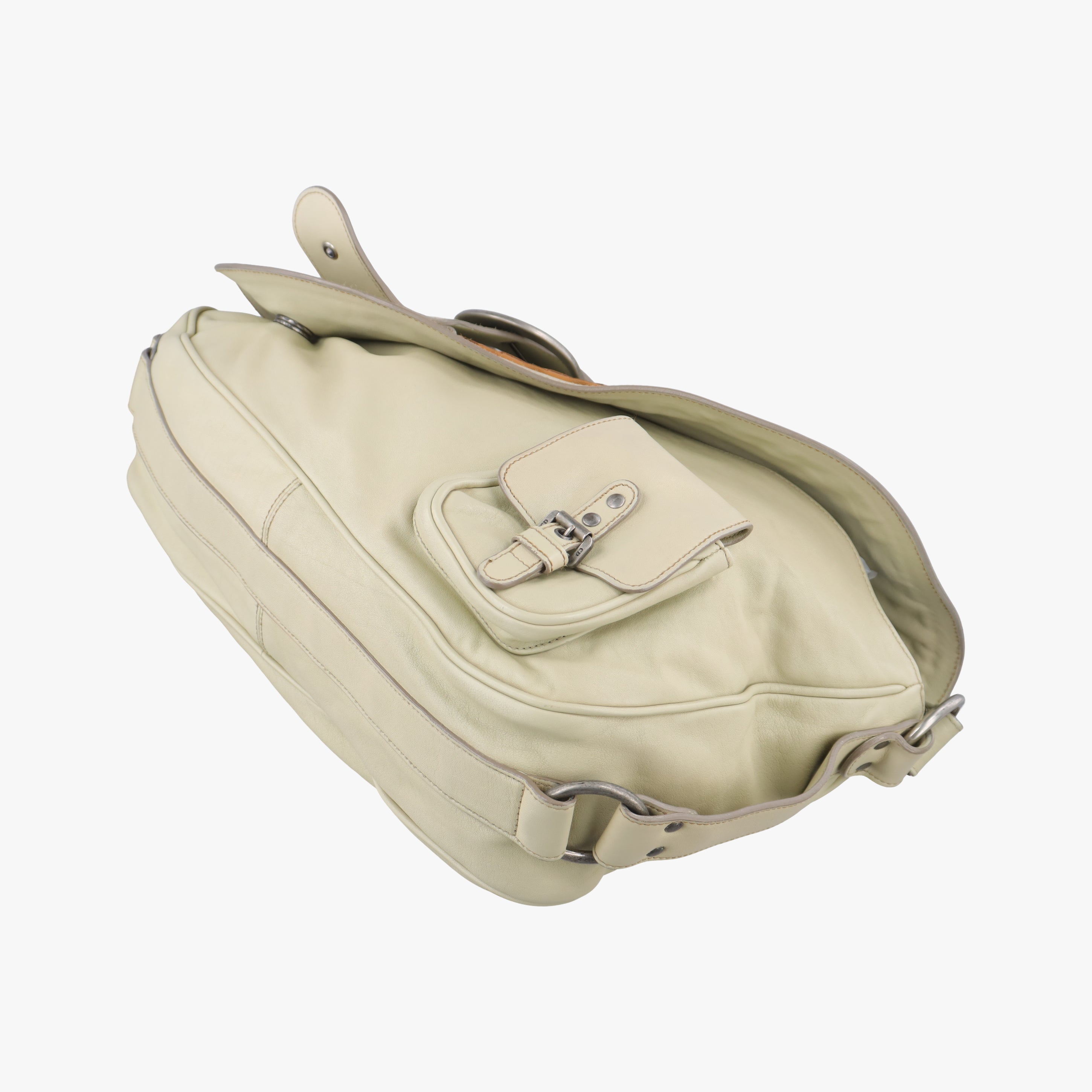 Pre-owned Christian Dior Gaucho White Leather  handbag | stylenewstar