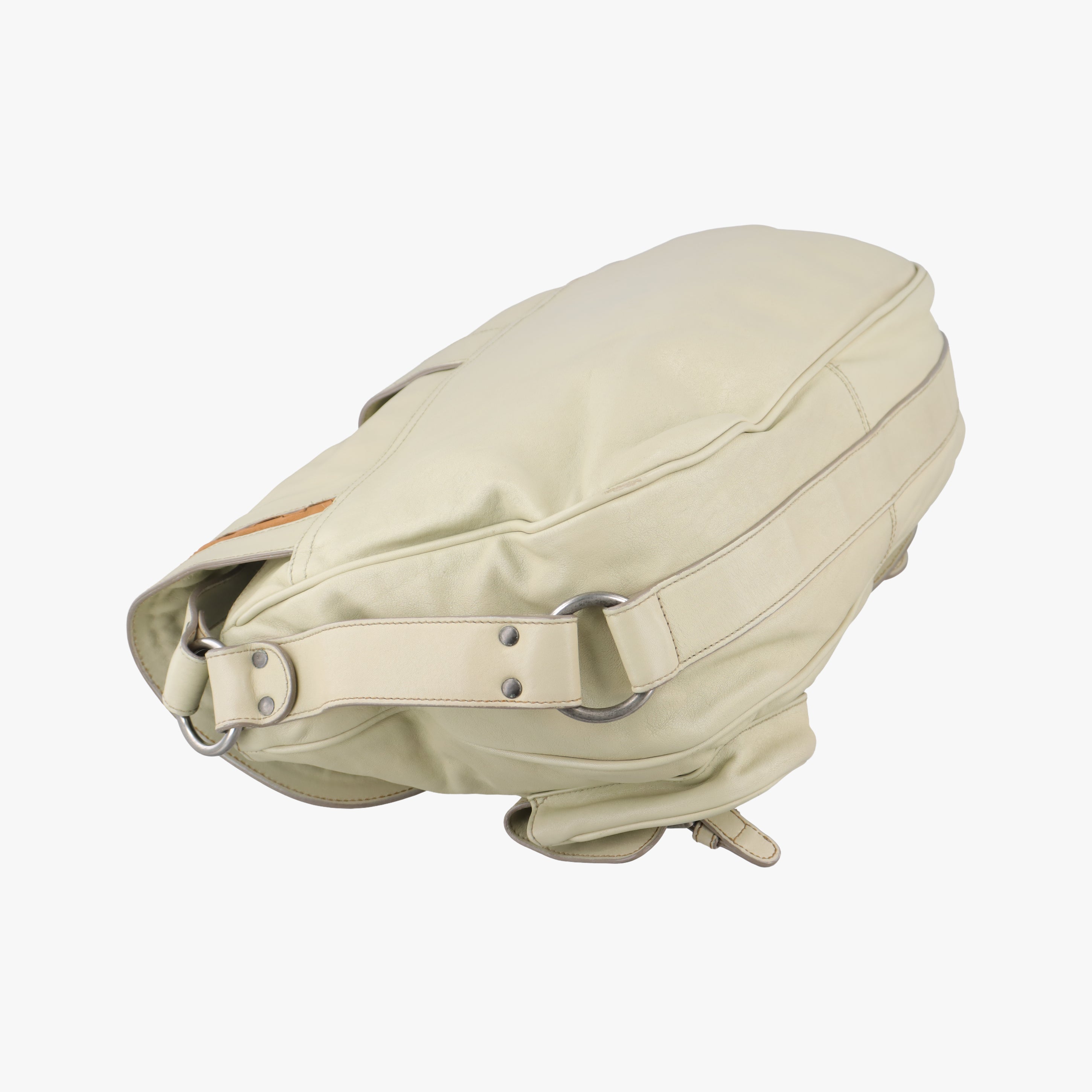 Pre-owned Christian Dior Gaucho White Leather  handbag | stylenewstar