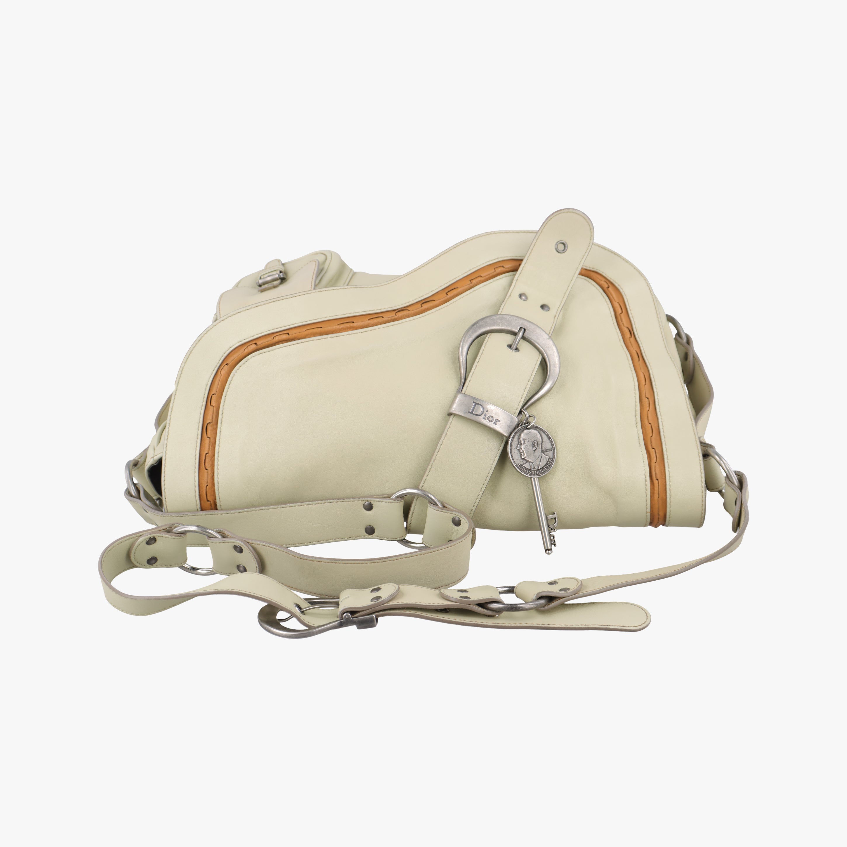 Pre-owned Christian Dior Gaucho White Leather  handbag | stylenewstar