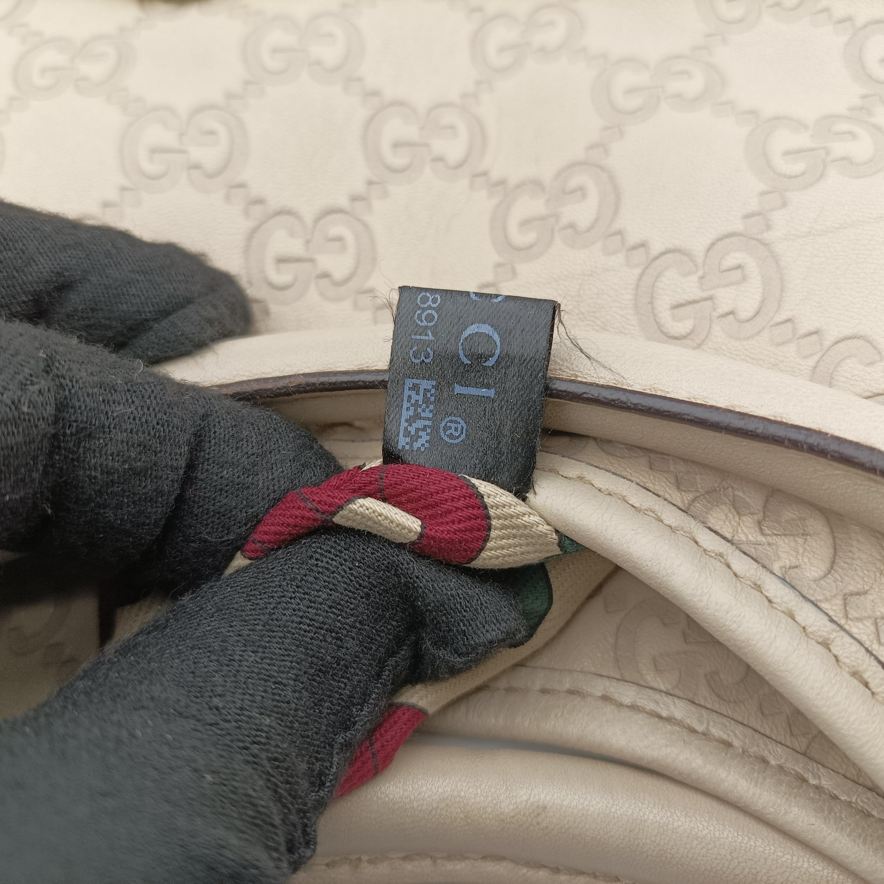 Secondhand Gucci New Jackie White Leather 203494 handbag | stylenewstar