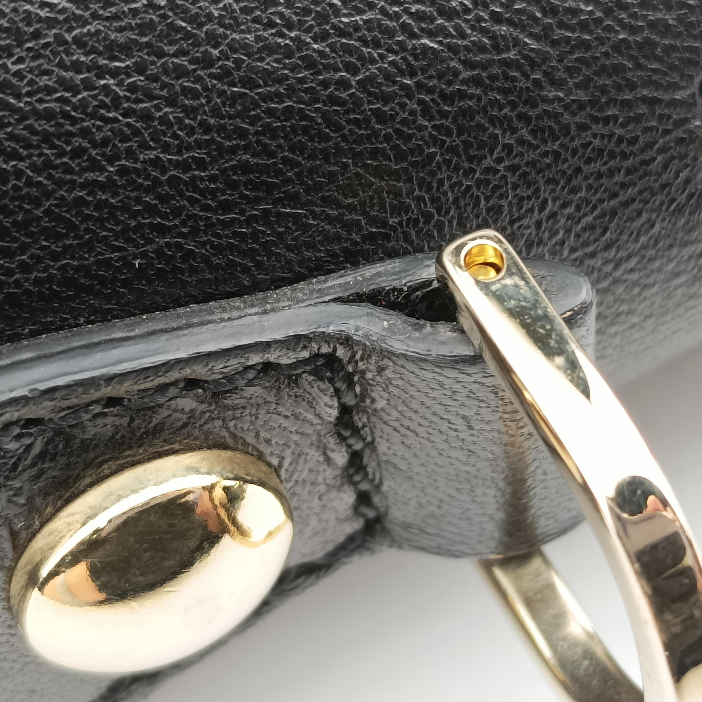 Pre-owned VERSACE Venita Bow Black leather  handbag | stylenewstar