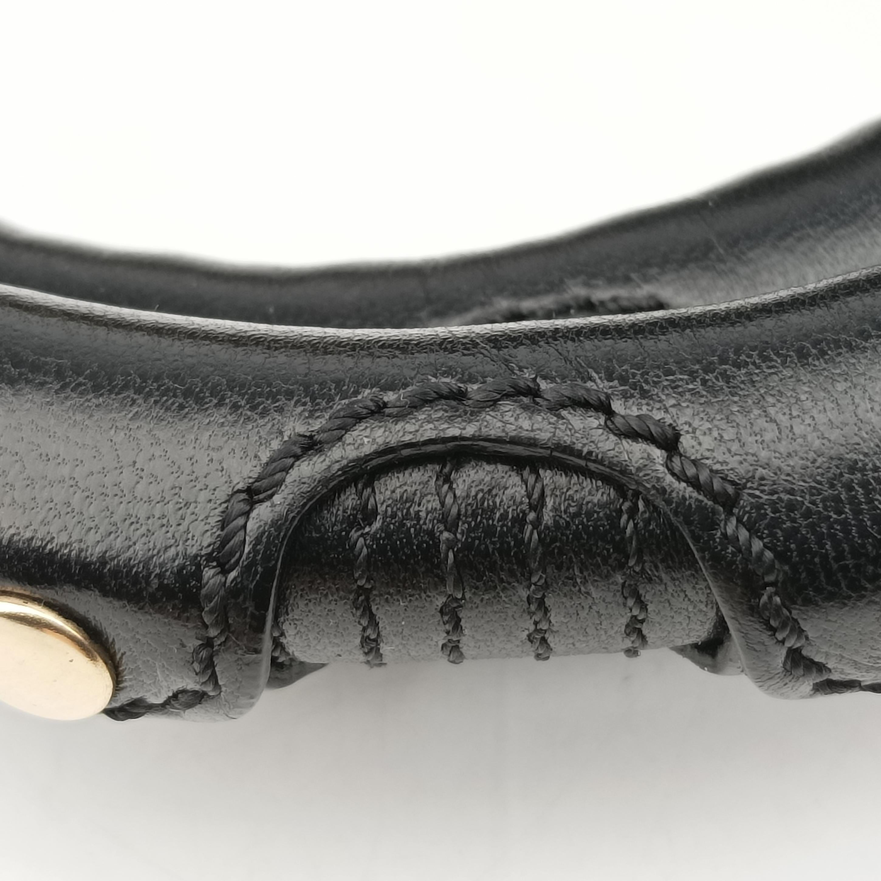 Pre-owned VERSACE Venita Bow Black leather  handbag | stylenewstar