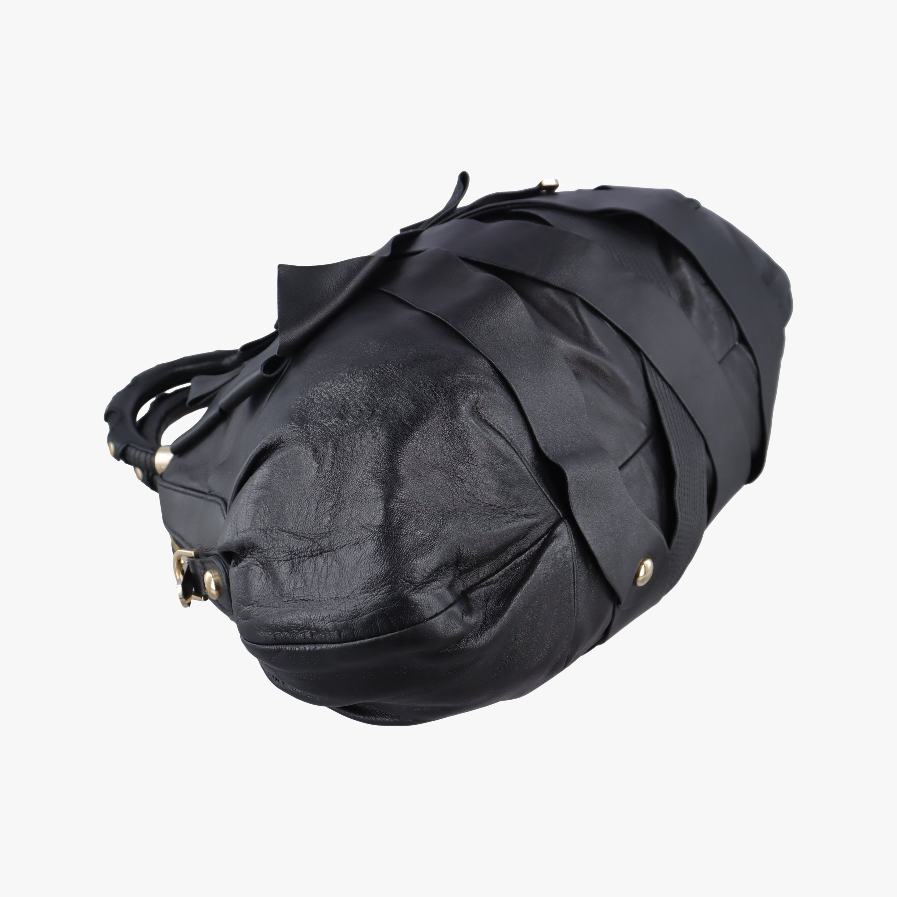Pre-owned VERSACE Venita Bow Black leather  handbag | stylenewstar