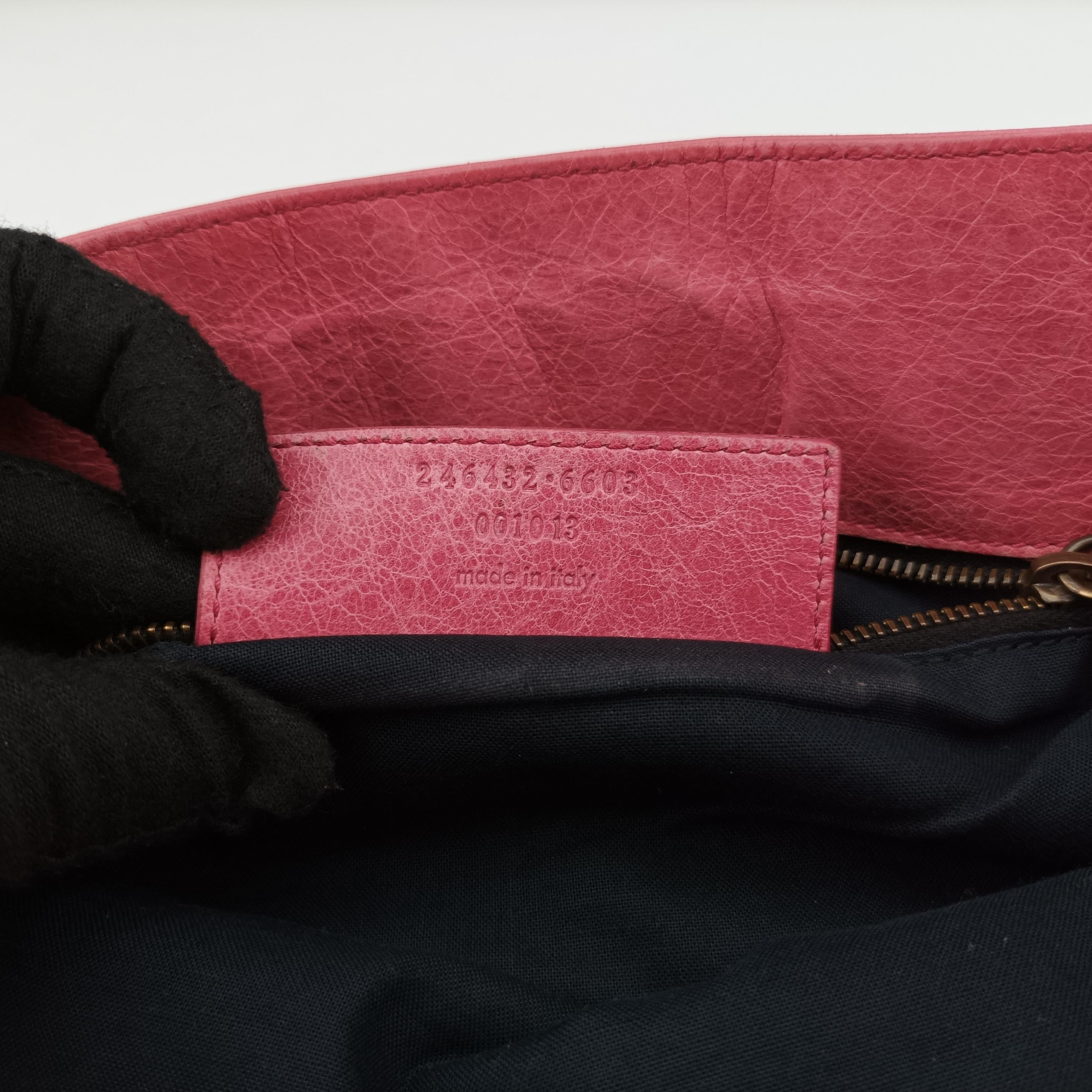 Pre-owned Balenciaga Classic Folk Messenger Pink lambskin  shoulderbag | stylenewstar