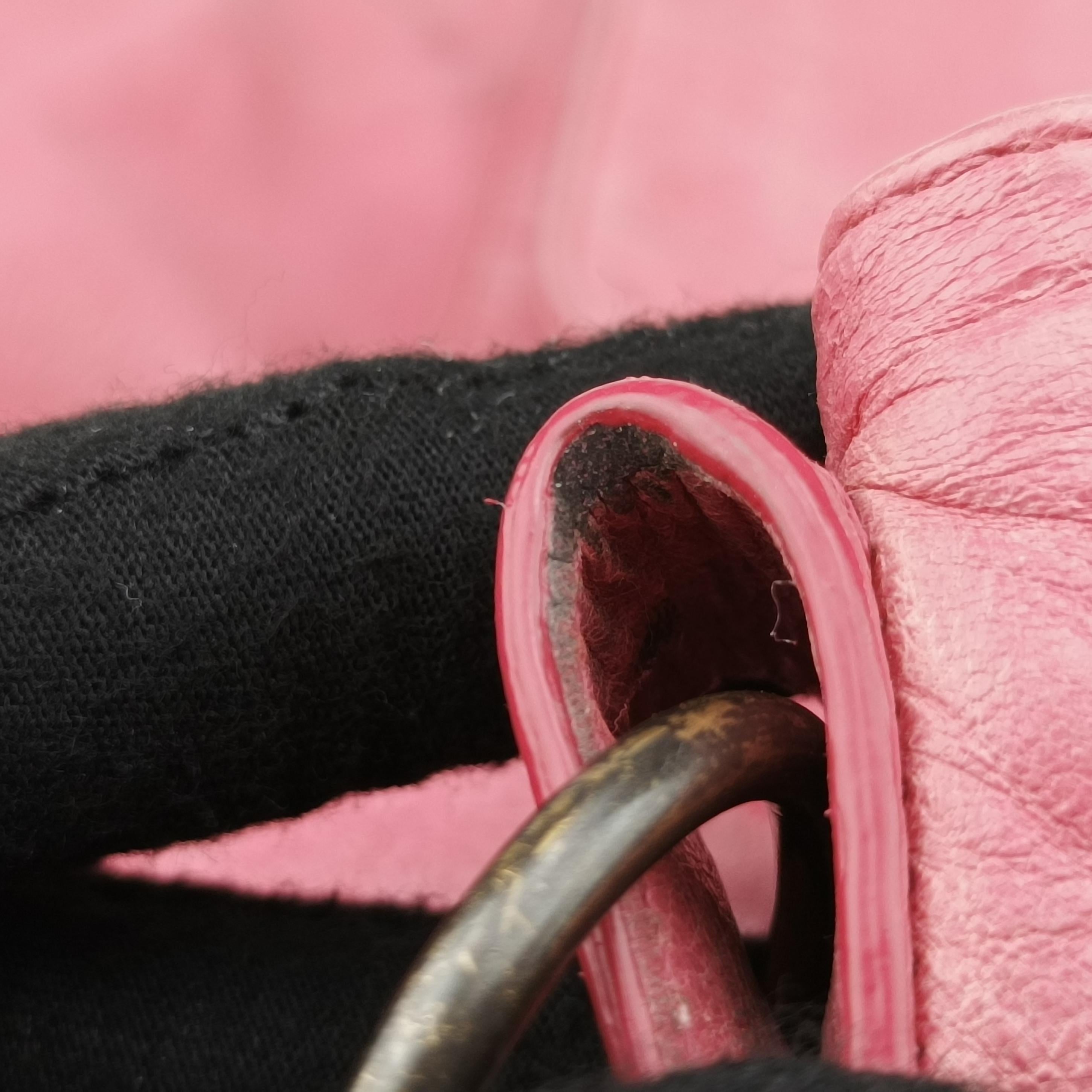 Pre-owned Balenciaga Classic Folk Messenger Pink lambskin  shoulderbag | stylenewstar