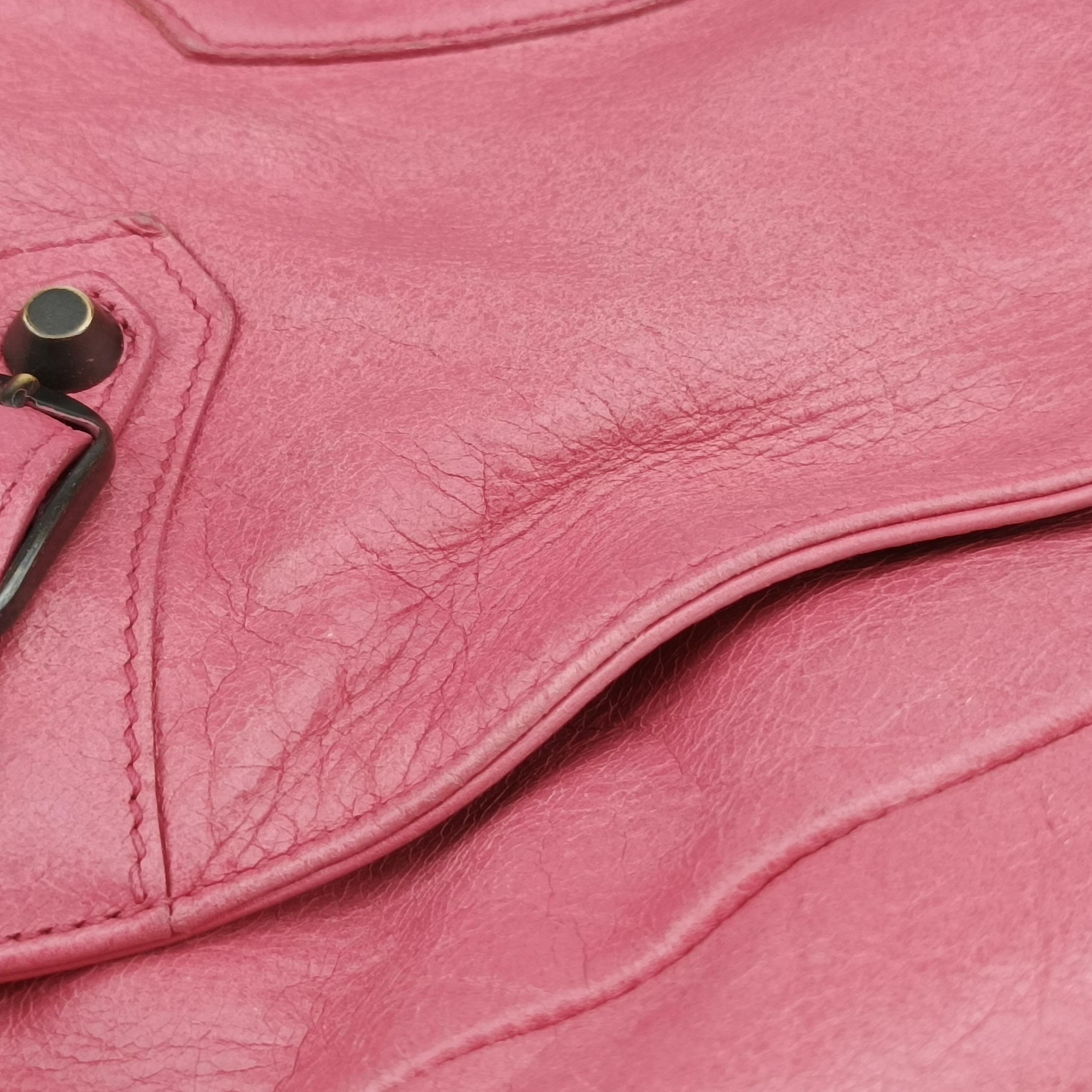 Pre-owned Balenciaga Classic Folk Messenger Pink lambskin  shoulderbag | stylenewstar