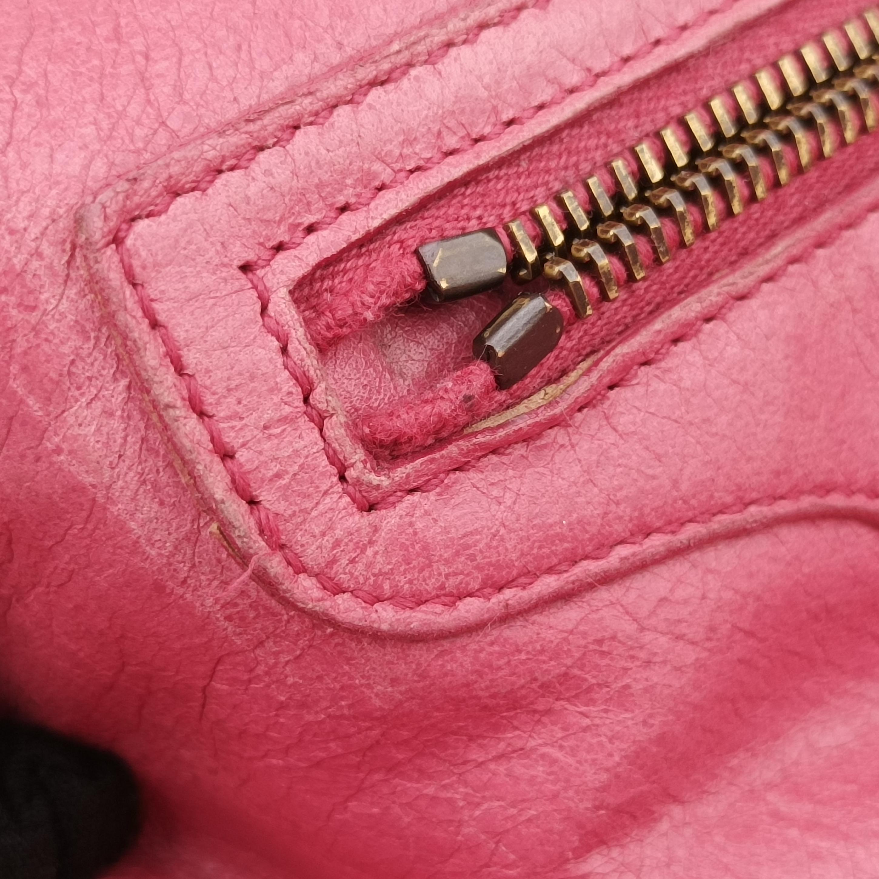 Pre-owned Balenciaga Classic Folk Messenger Pink lambskin  shoulderbag | stylenewstar