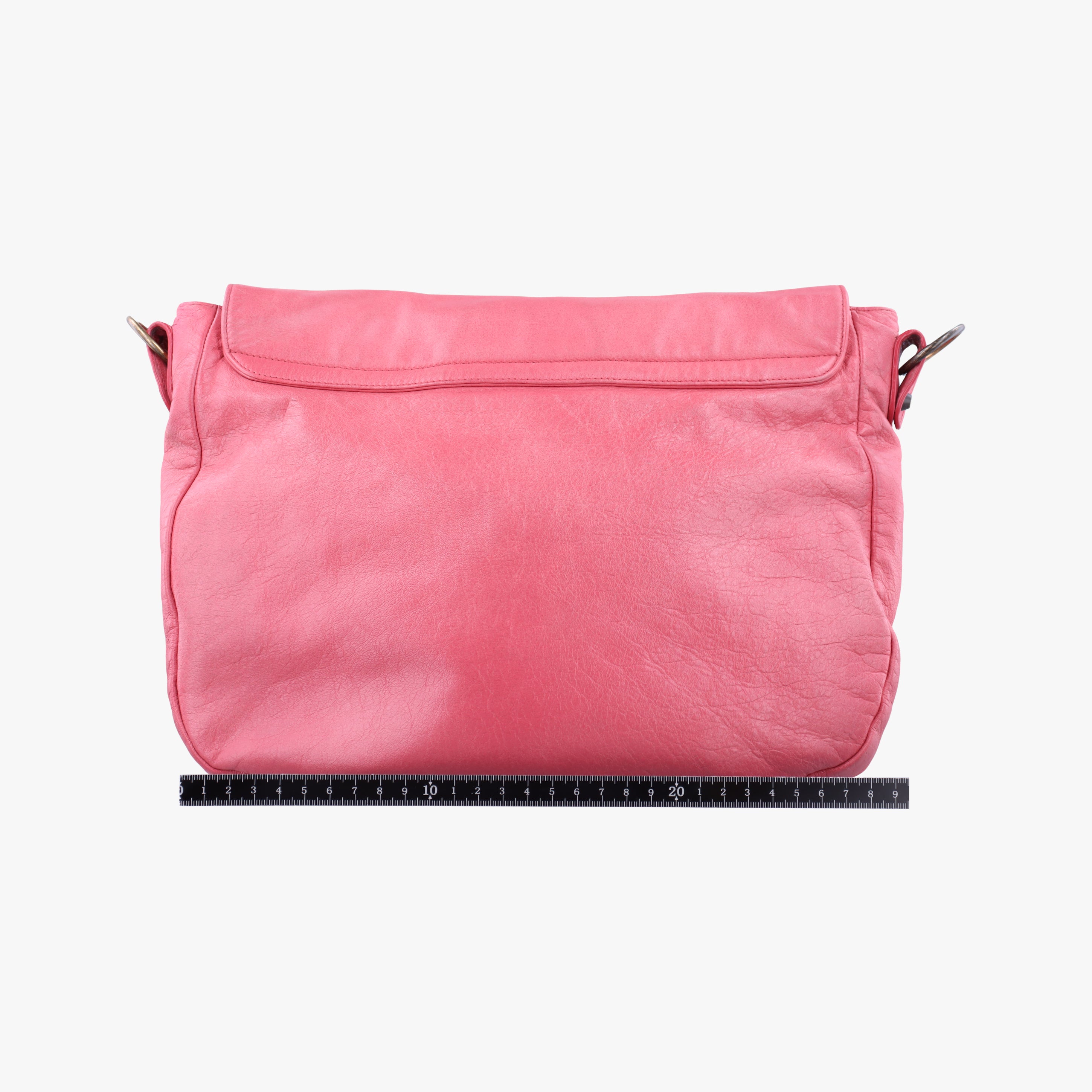 Pre-owned Balenciaga Classic Folk Messenger Pink lambskin  shoulderbag | stylenewstar