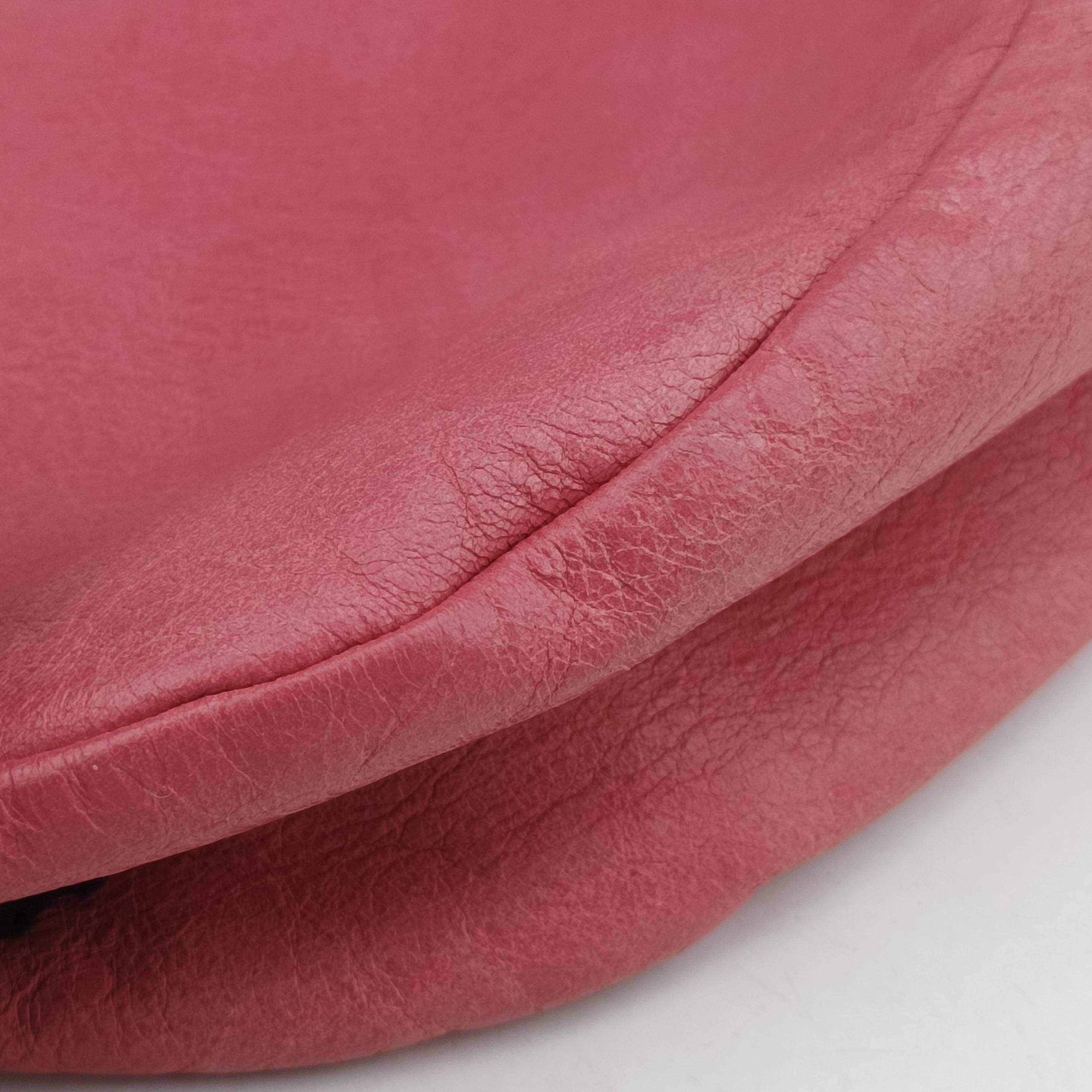 Pre-owned Balenciaga Classic Folk Messenger Pink lambskin  shoulderbag | stylenewstar