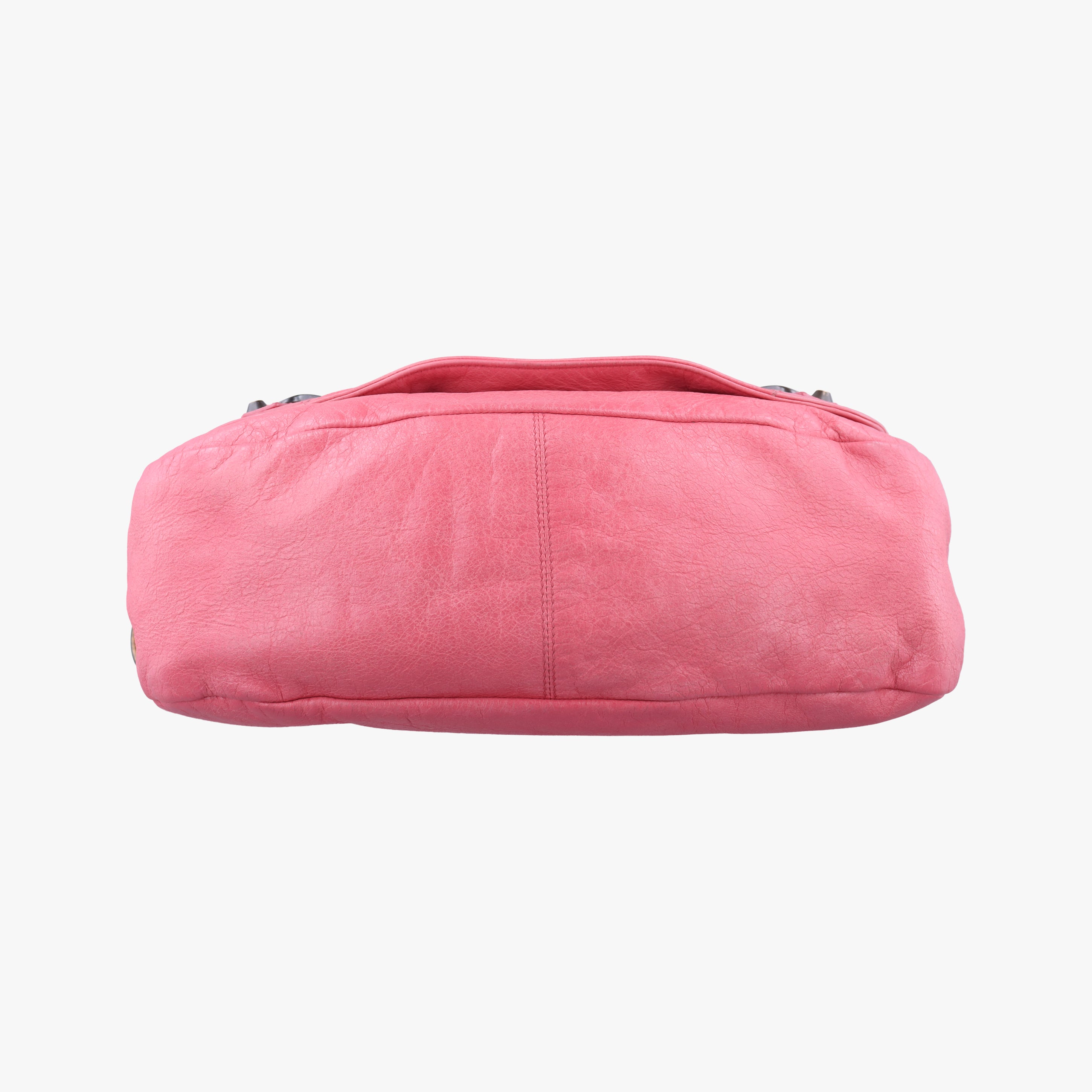 Pre-owned Balenciaga Classic Folk Messenger Pink lambskin  shoulderbag | stylenewstar
