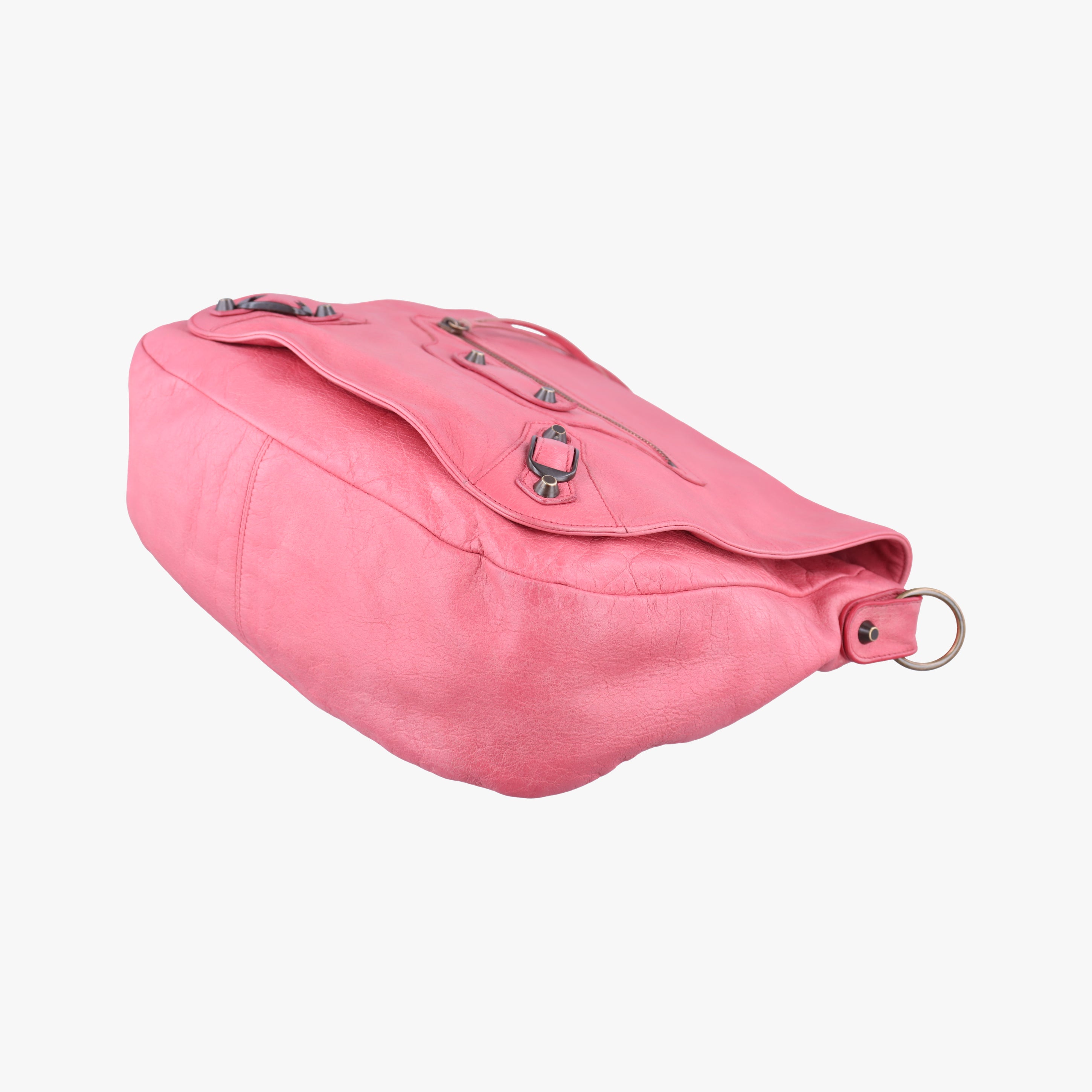 Pre-owned Balenciaga Classic Folk Messenger Pink lambskin  shoulderbag | stylenewstar