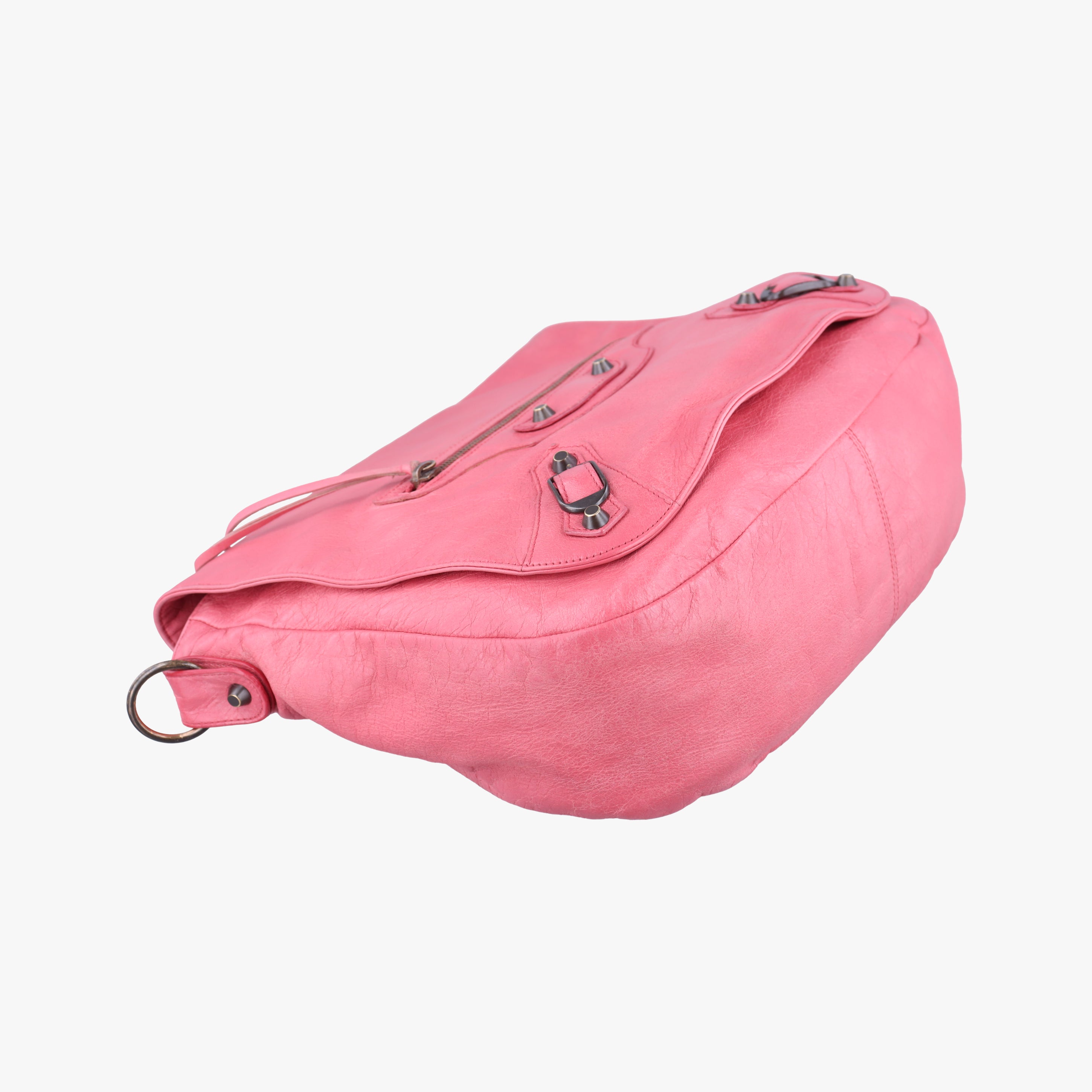 Pre-owned Balenciaga Classic Folk Messenger Pink lambskin  shoulderbag | stylenewstar