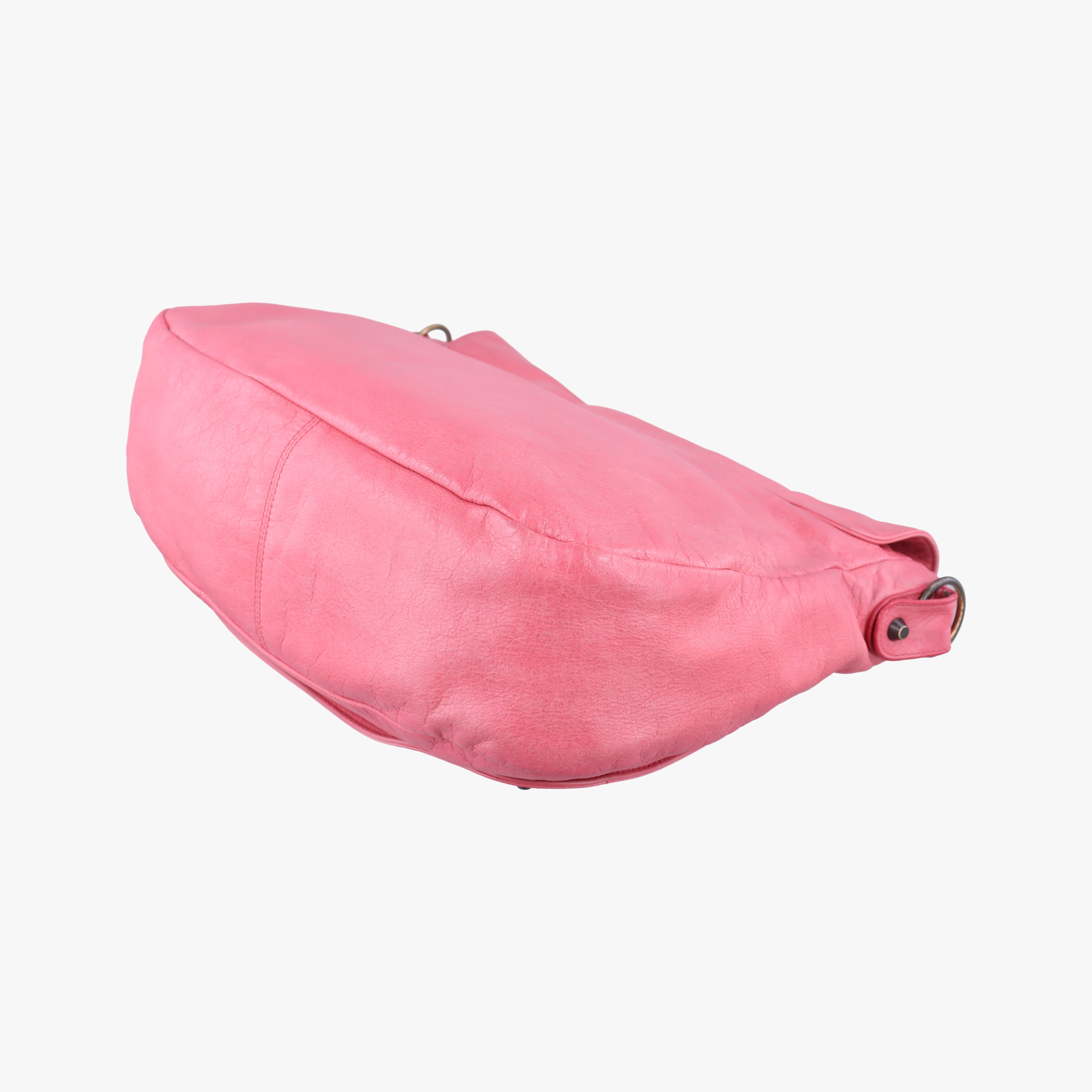 Pre-owned Balenciaga Classic Folk Messenger Pink lambskin  shoulderbag | stylenewstar