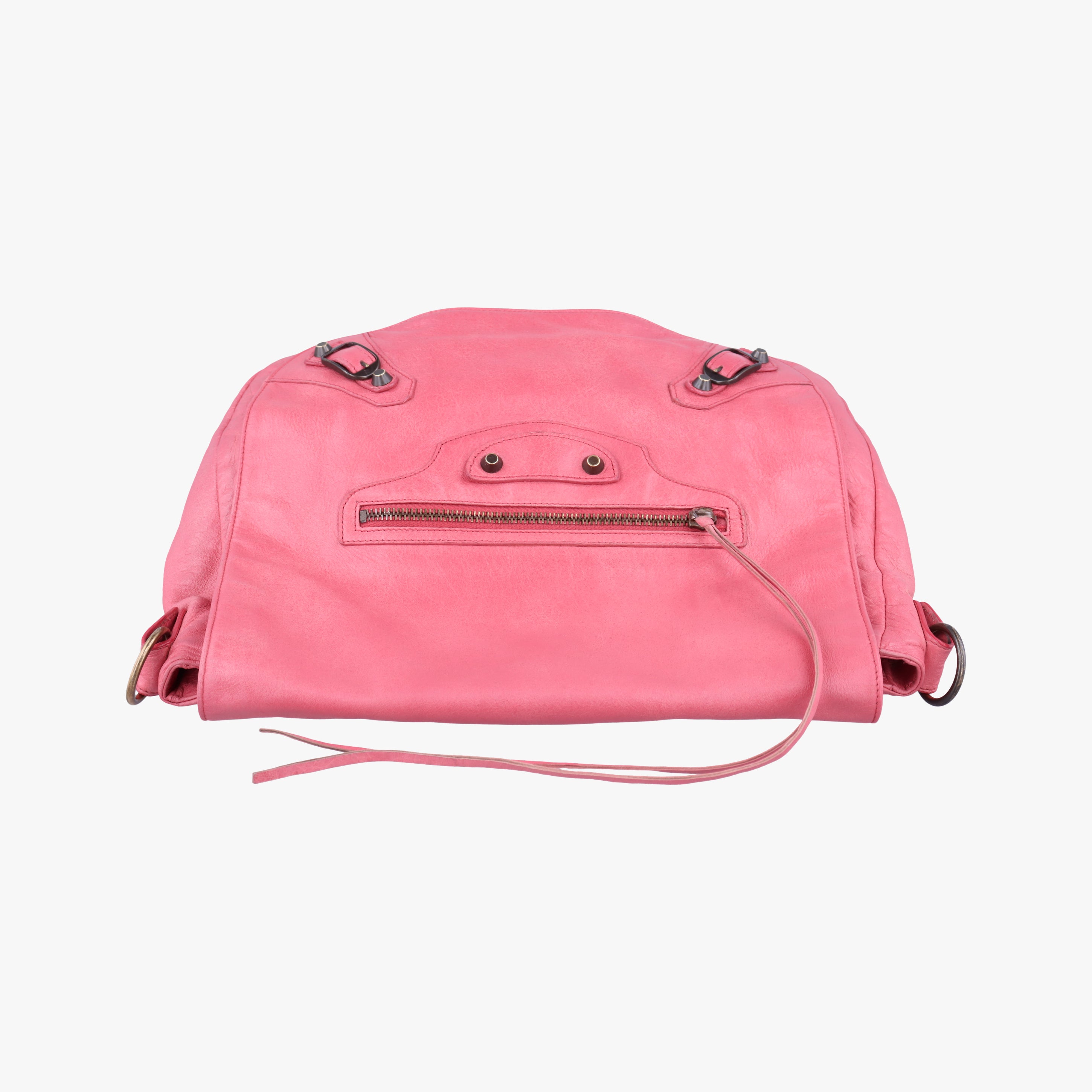 Pre-owned Balenciaga Classic Folk Messenger Pink lambskin  shoulderbag | stylenewstar