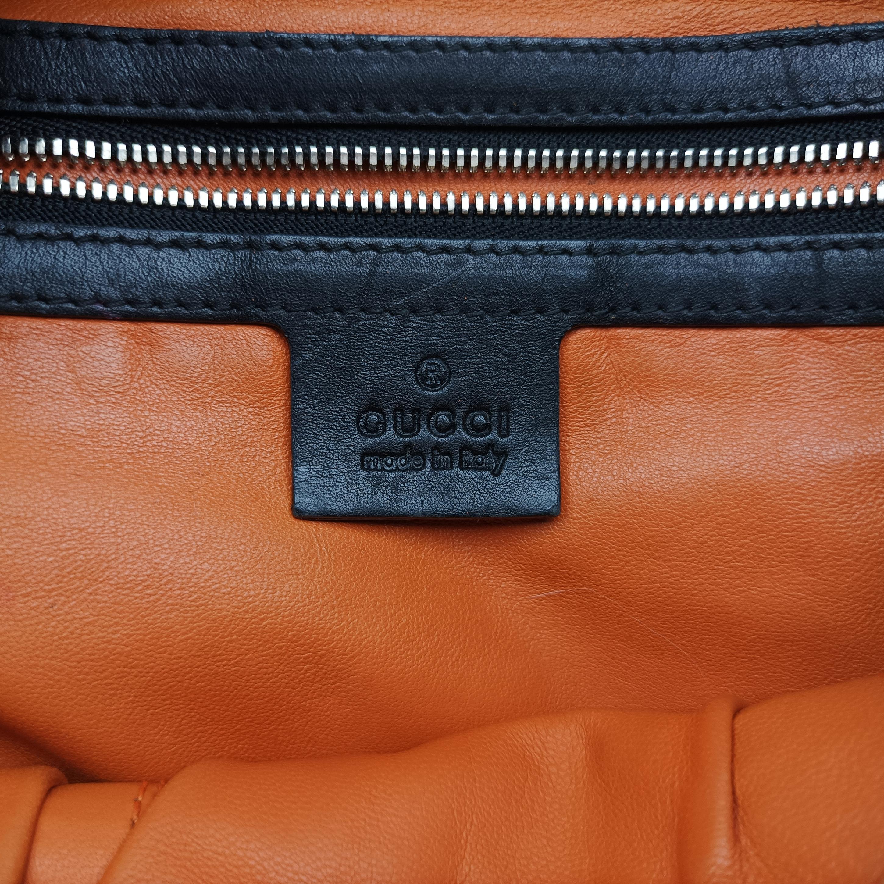 Pre-owned Gucci Jackie Flora Hobo Black Suede 277520 shoulderbag | stylenewstar