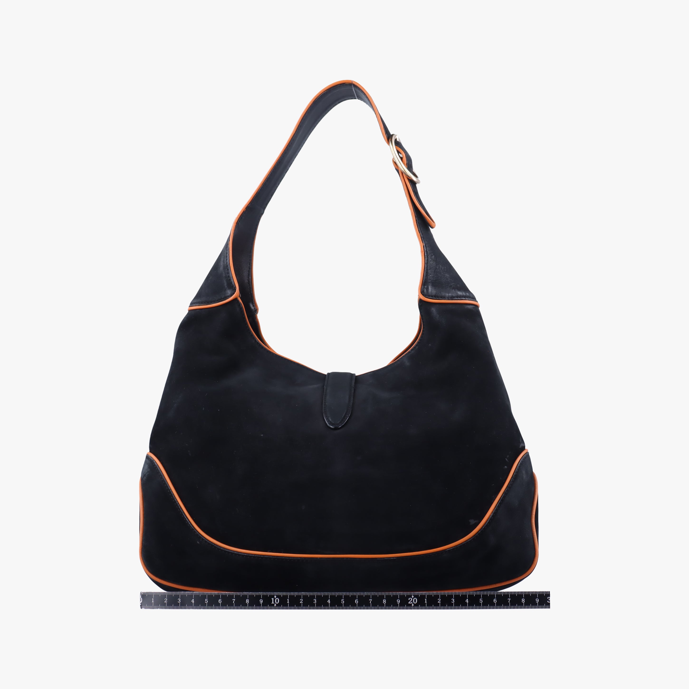 Pre-owned Gucci Jackie Flora Hobo Black Suede 277520 shoulderbag | stylenewstar