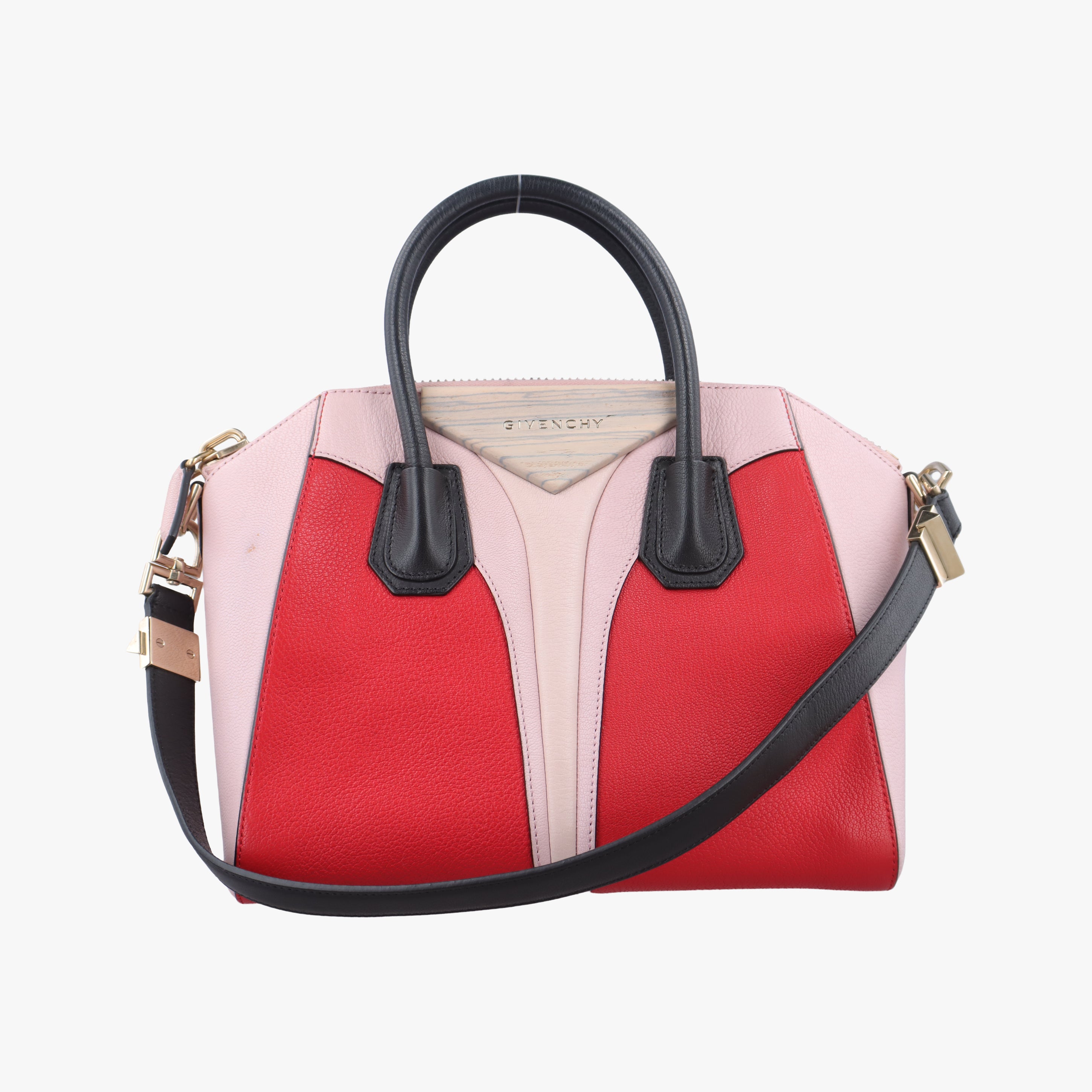 Vintage Givenchy Antigona Red×Black×Pink Leather  shoulderbag | stylenewstar