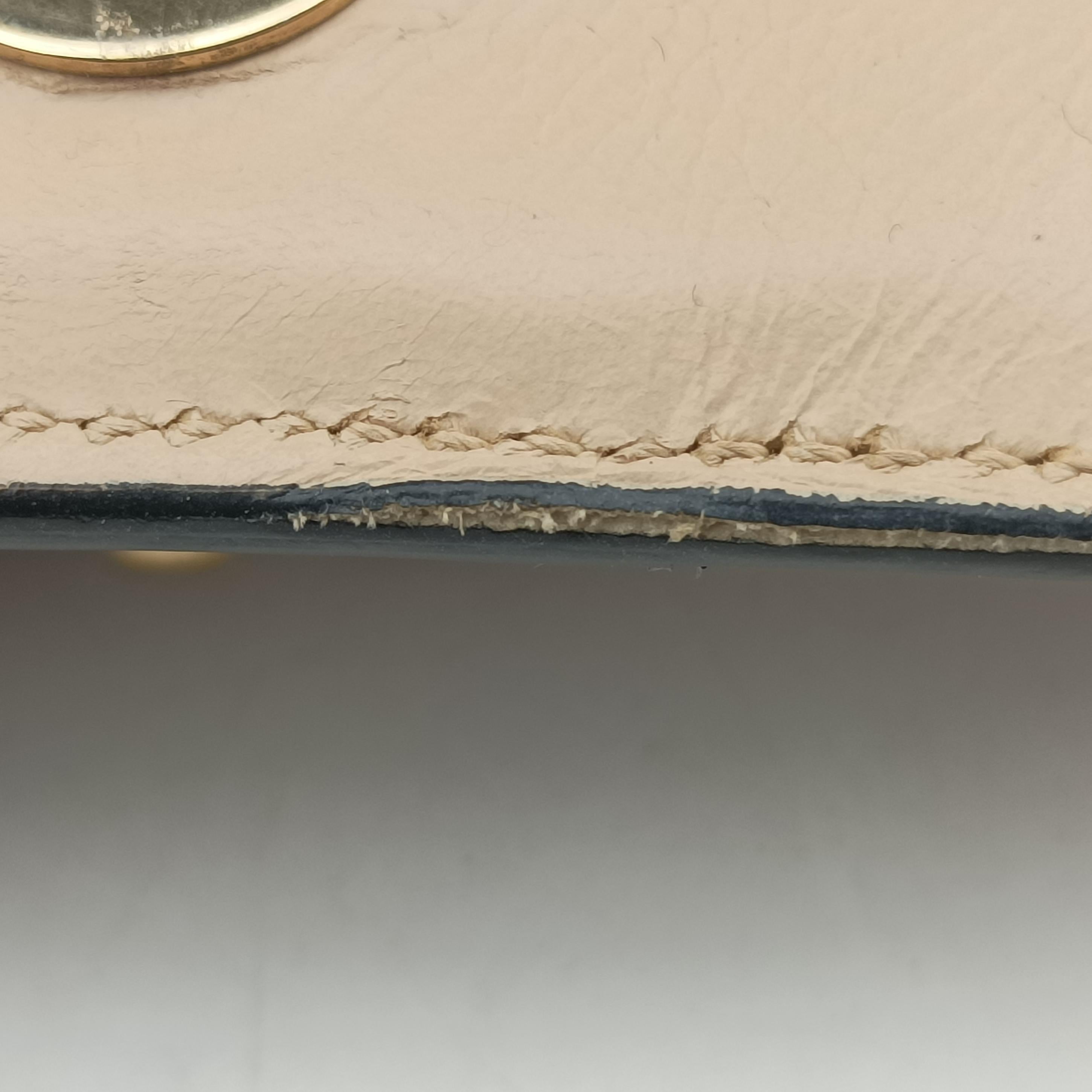 Pre-owned Christian Louboutin Sweet Charity Scarabe Spike beige Leather  shoulderbag | stylenewstar