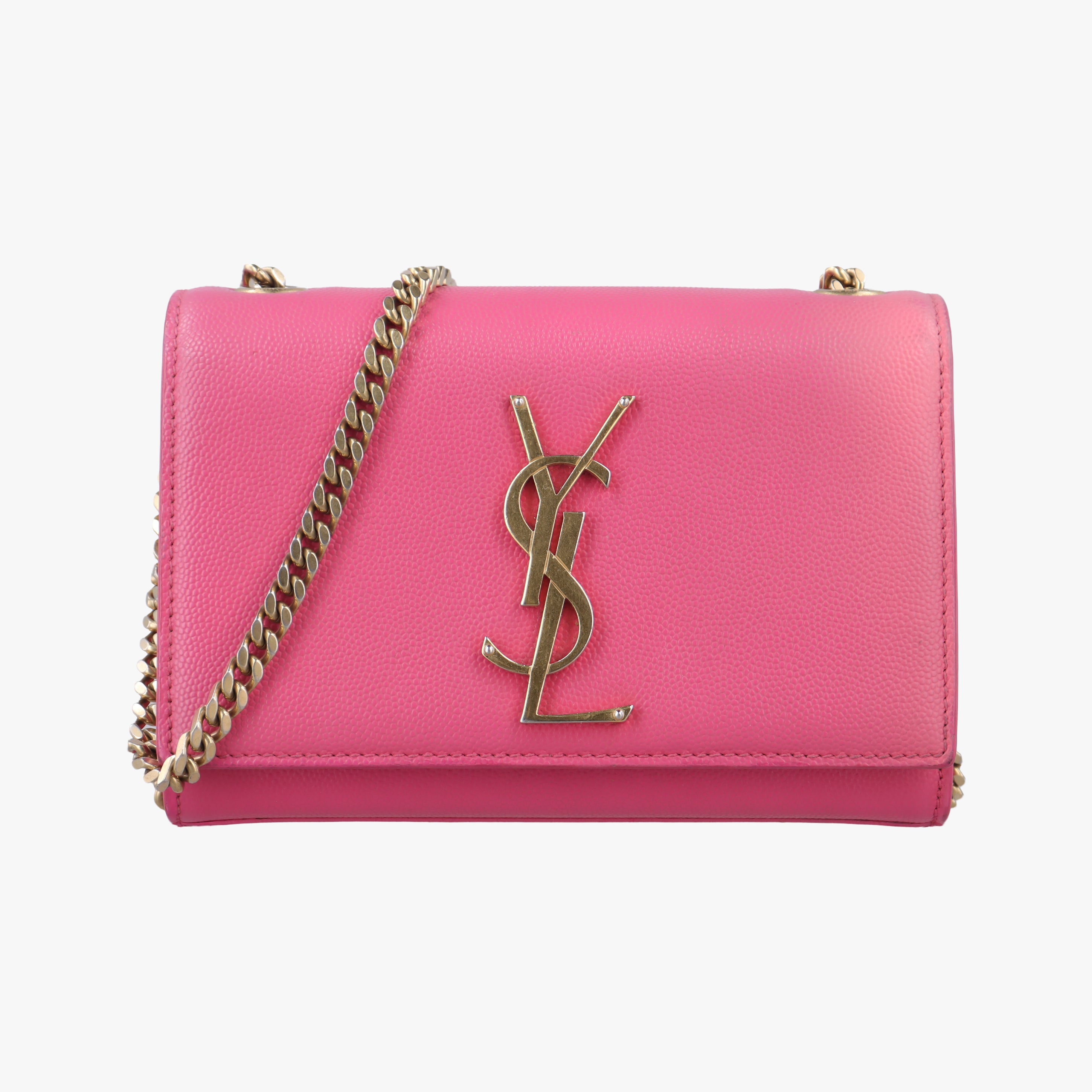 Pre-owned Yves Saint Laurent KATE Pink Caviar Skin 354121 shoulderbag | stylenewstar