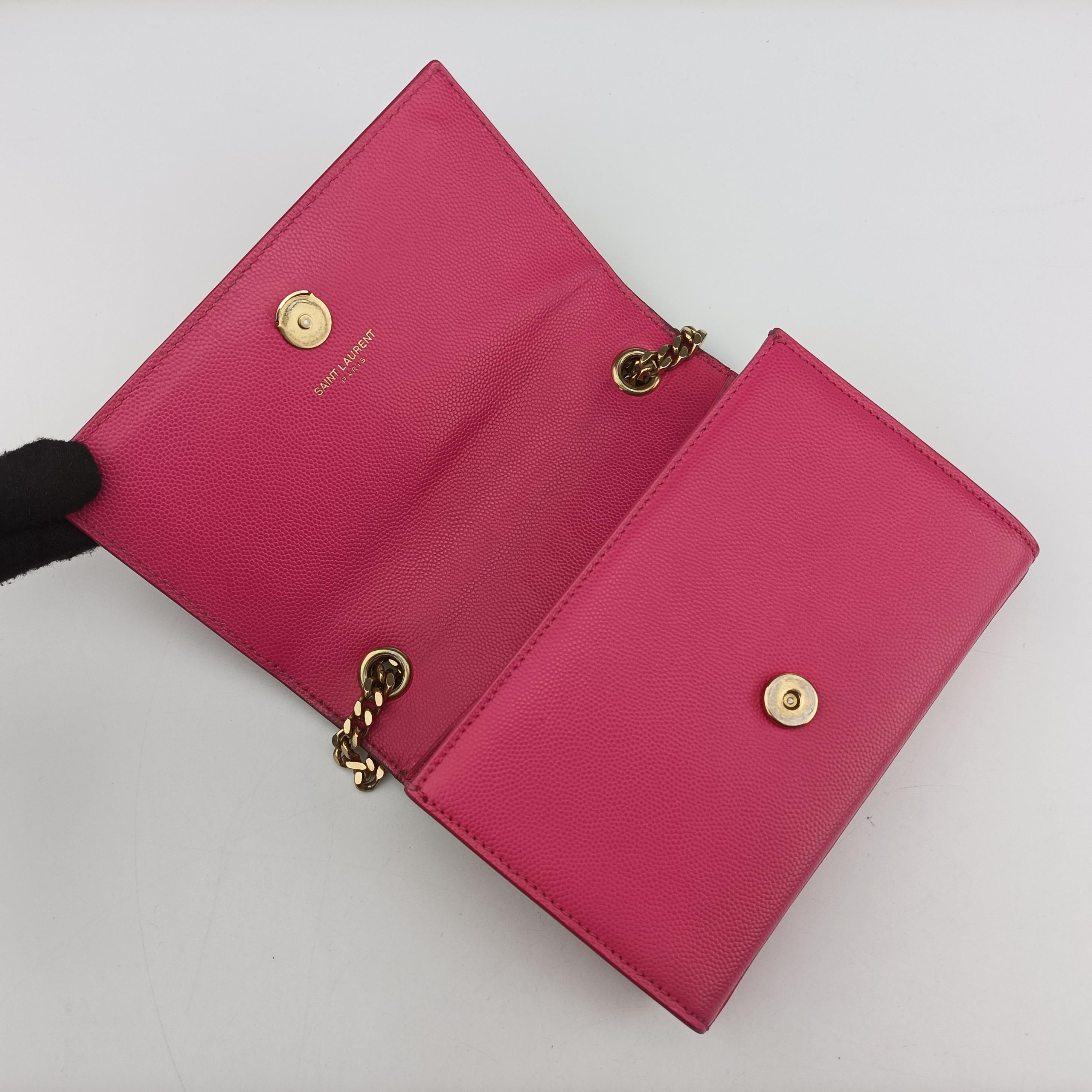 Pre-owned Yves Saint Laurent KATE Pink Caviar Skin 354121 shoulderbag | stylenewstar