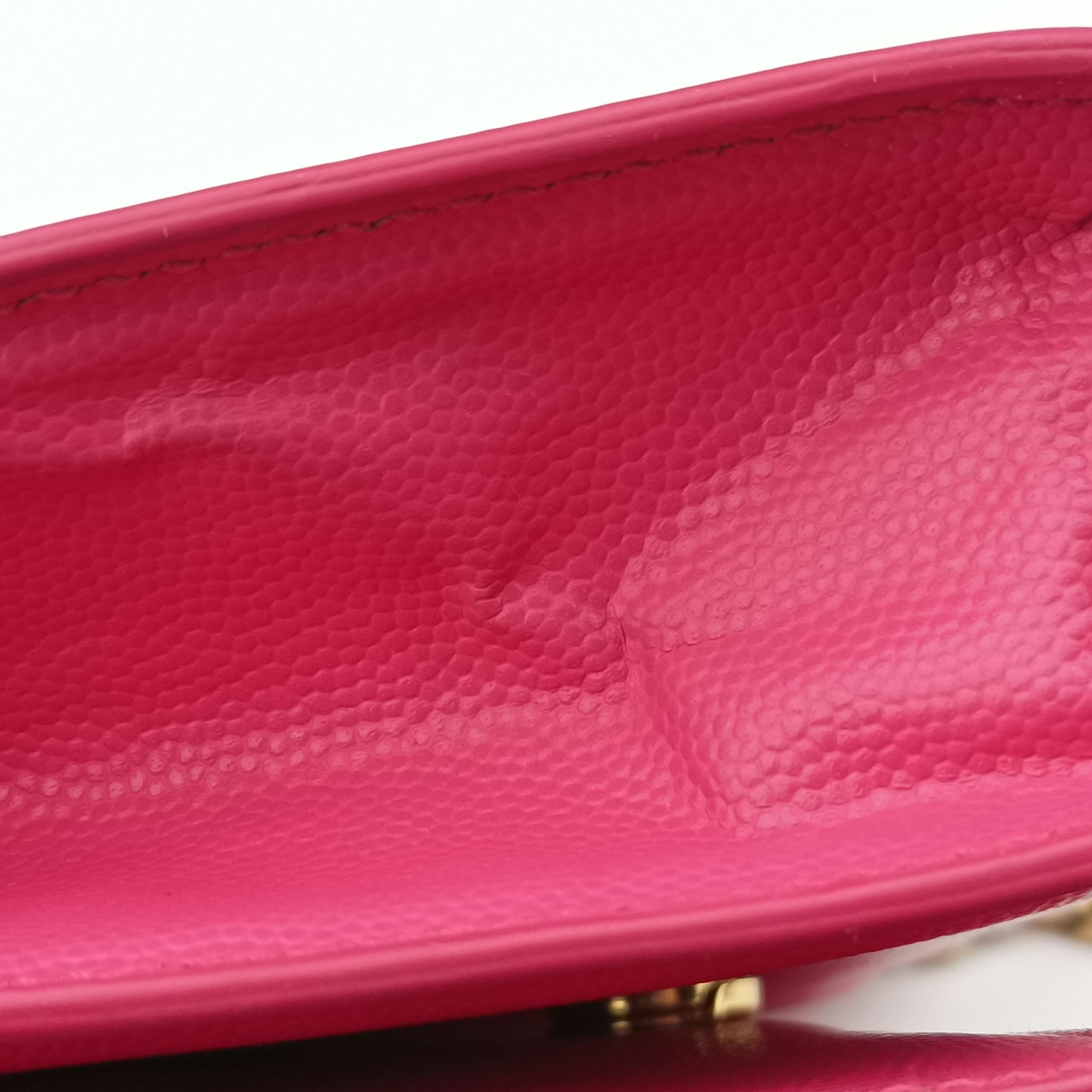Pre-owned Yves Saint Laurent KATE Pink Caviar Skin 354121 shoulderbag | stylenewstar