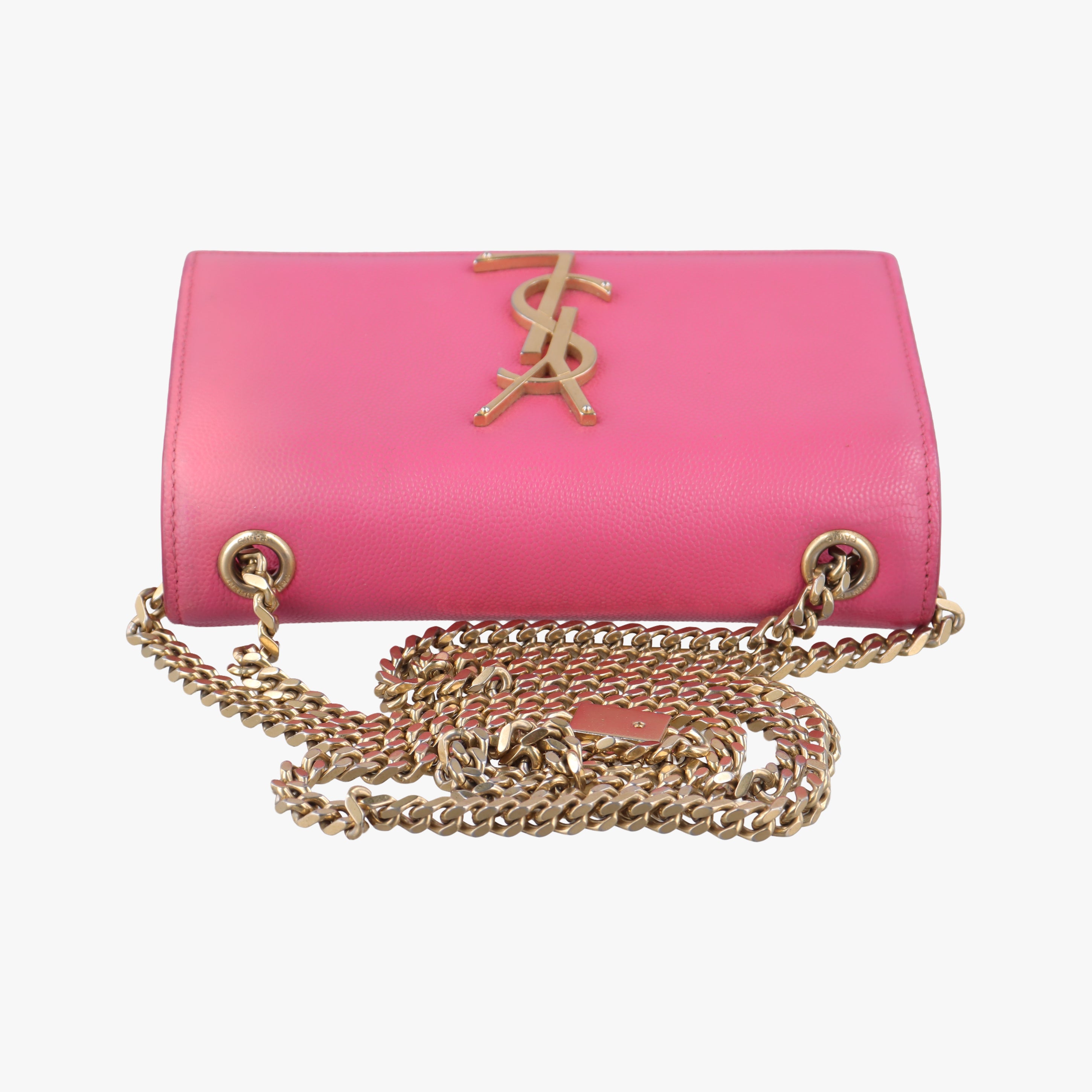 Pre-owned Yves Saint Laurent KATE Pink Caviar Skin 354121 shoulderbag | stylenewstar