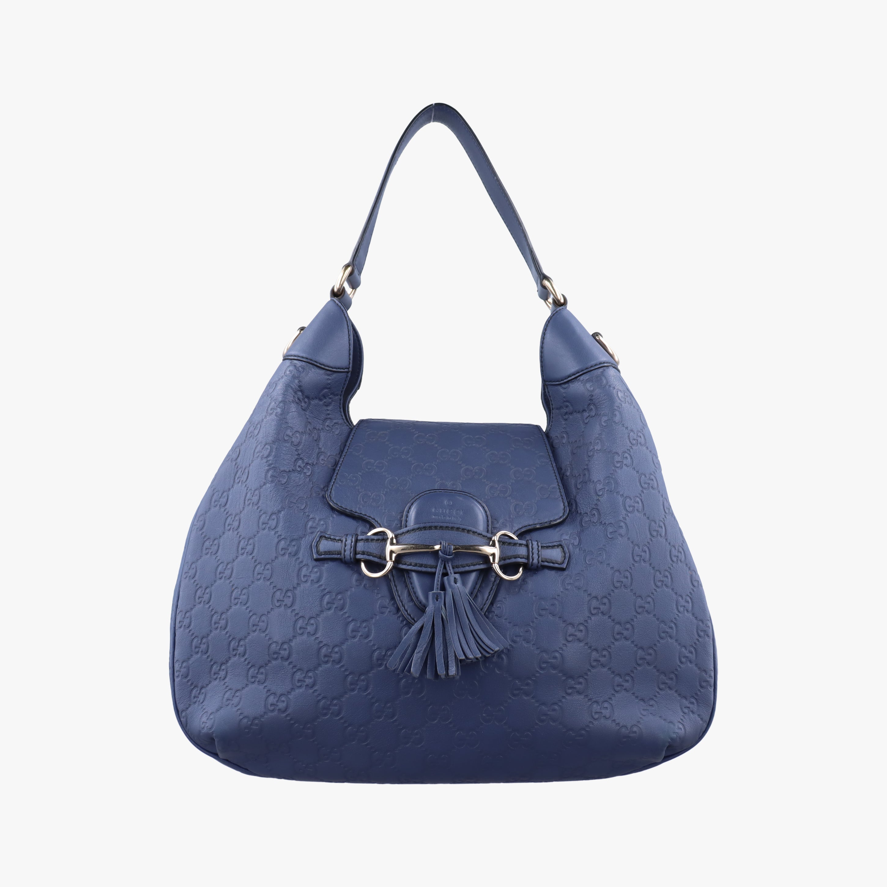 Pre-owned Gucci Emily Hobo Blue Leather 322226 shoulderbag | stylenewstar