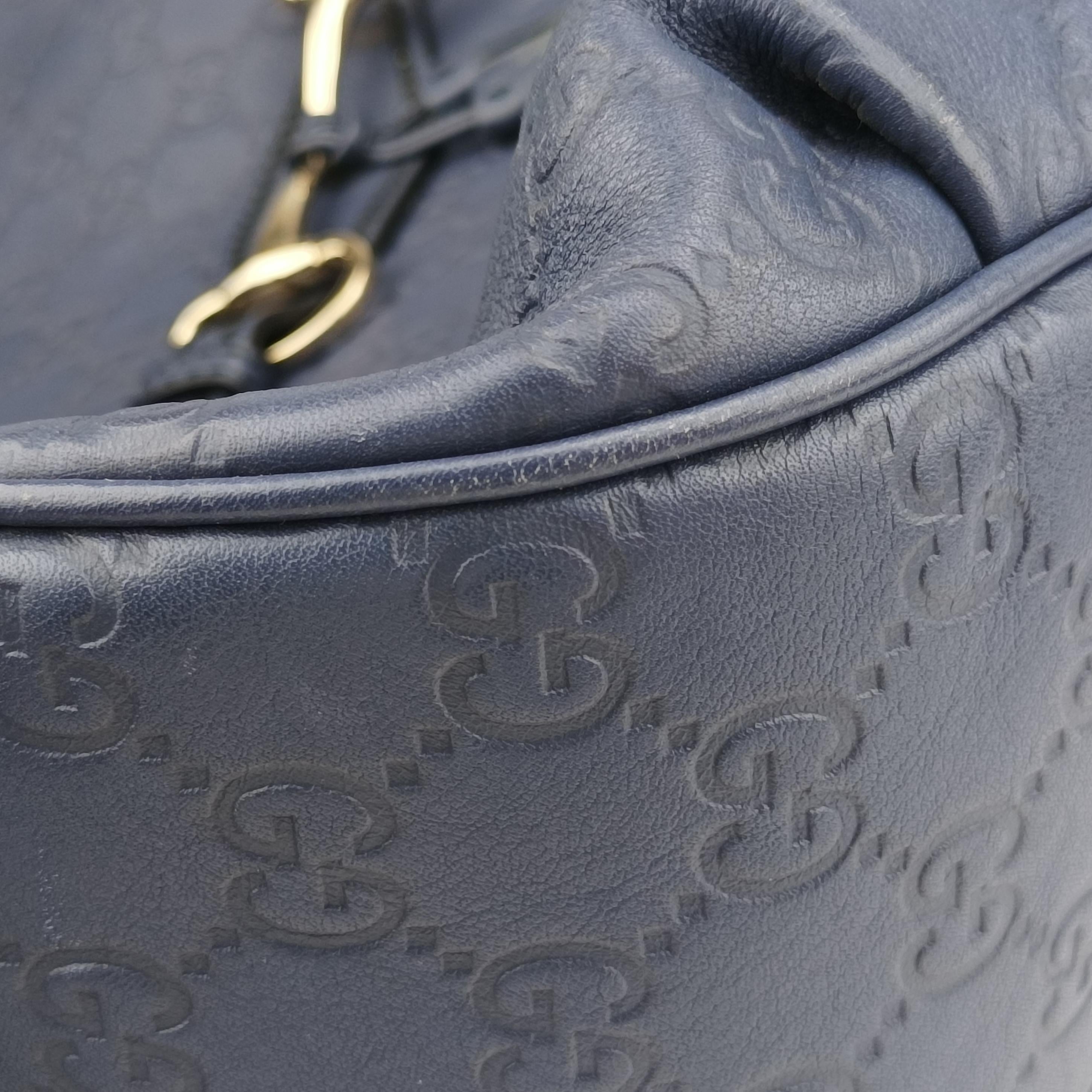 Pre-owned Gucci Emily Hobo Blue Leather 322226 shoulderbag | stylenewstar