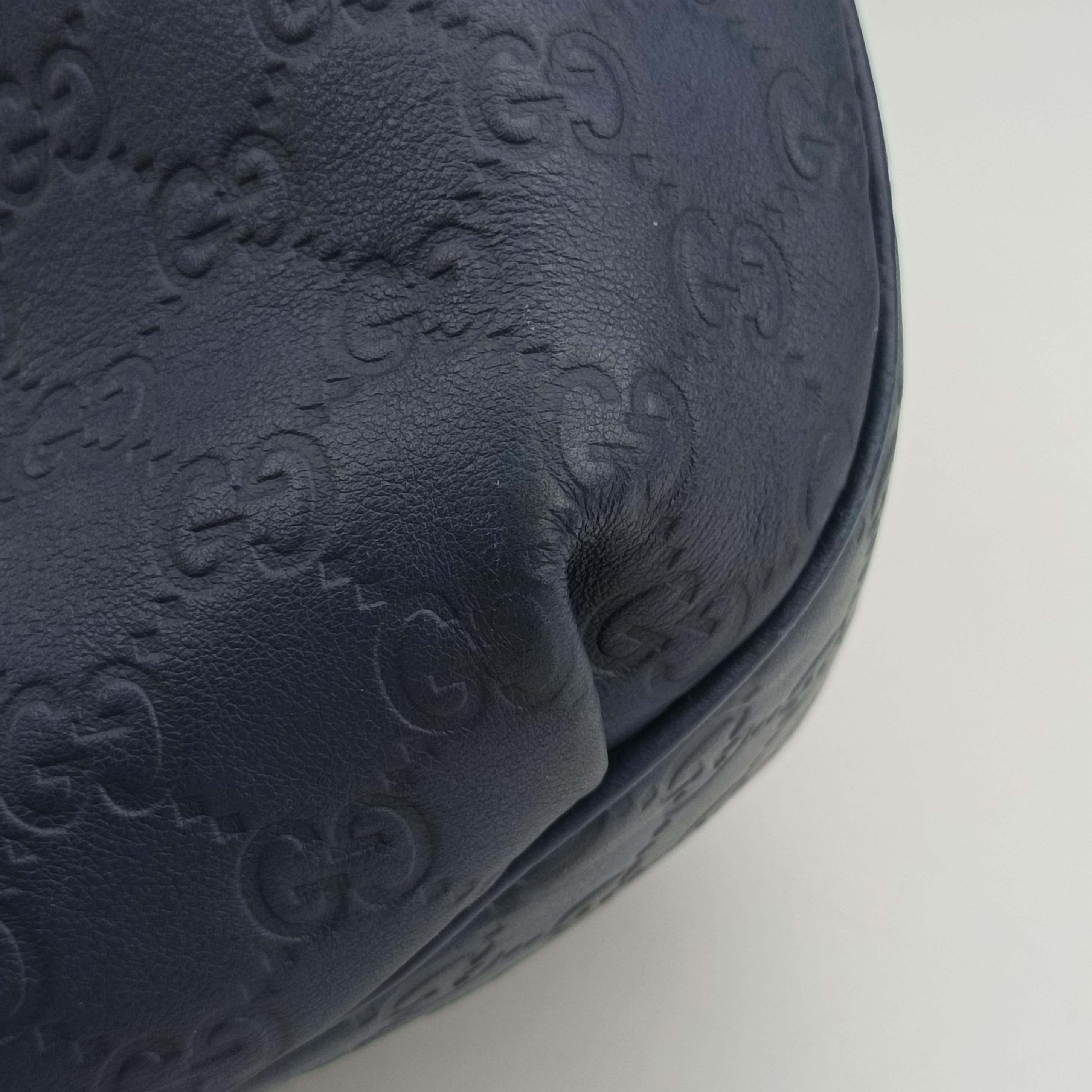 Pre-owned Gucci Emily Hobo Blue Leather 322226 shoulderbag | stylenewstar