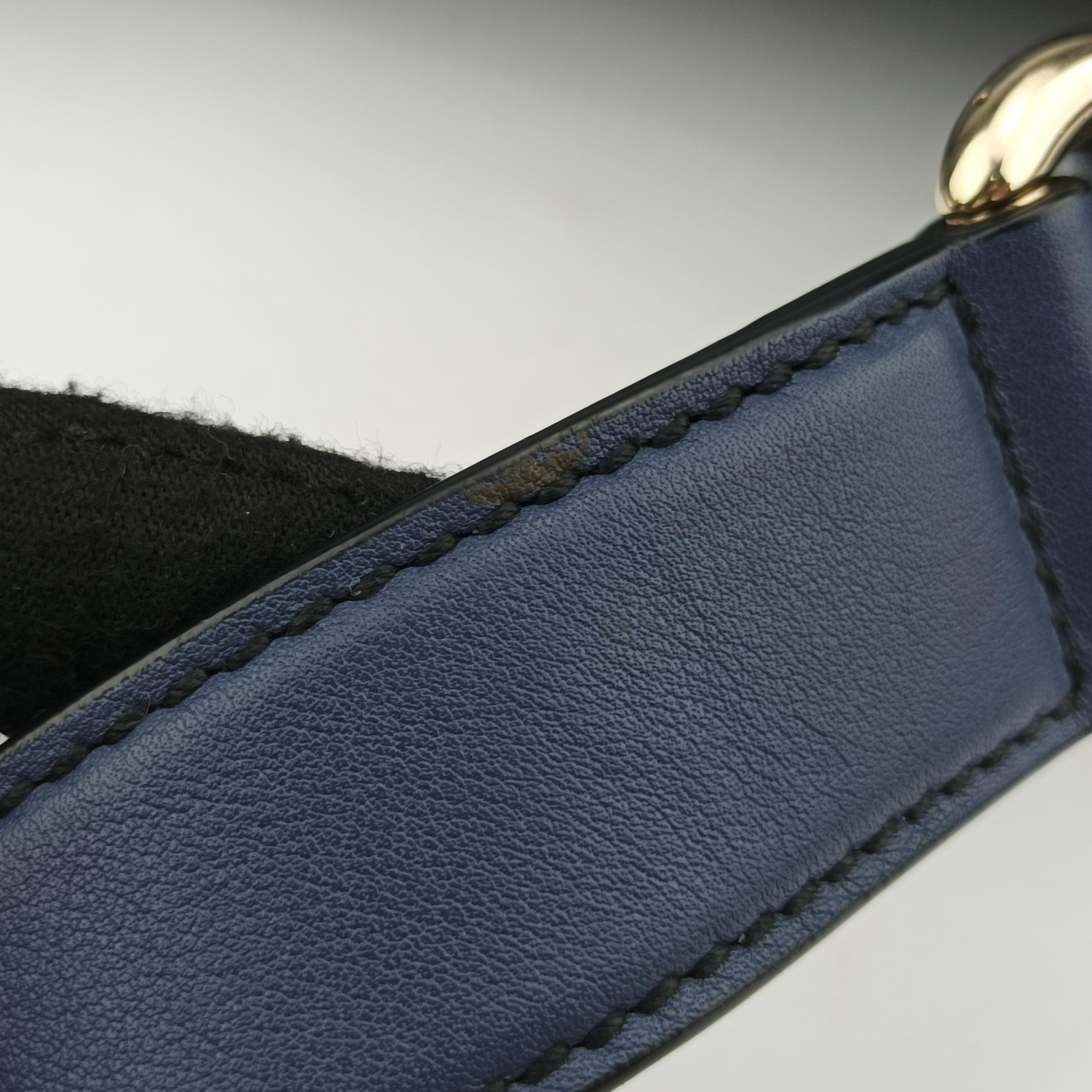 Pre-owned Gucci Emily Hobo Blue Leather 322226 shoulderbag | stylenewstar