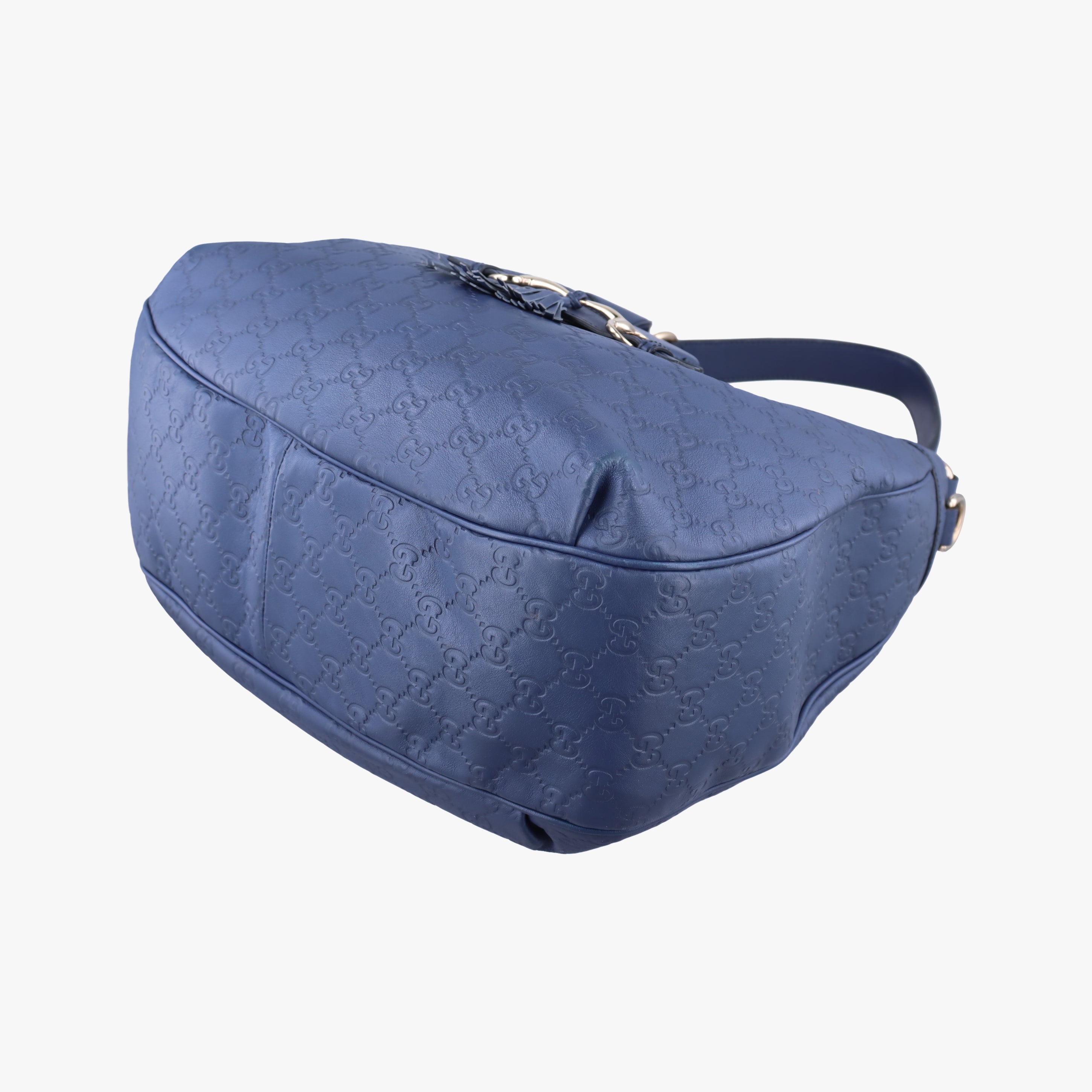 Pre-owned Gucci Emily Hobo Blue Leather 322226 shoulderbag | stylenewstar