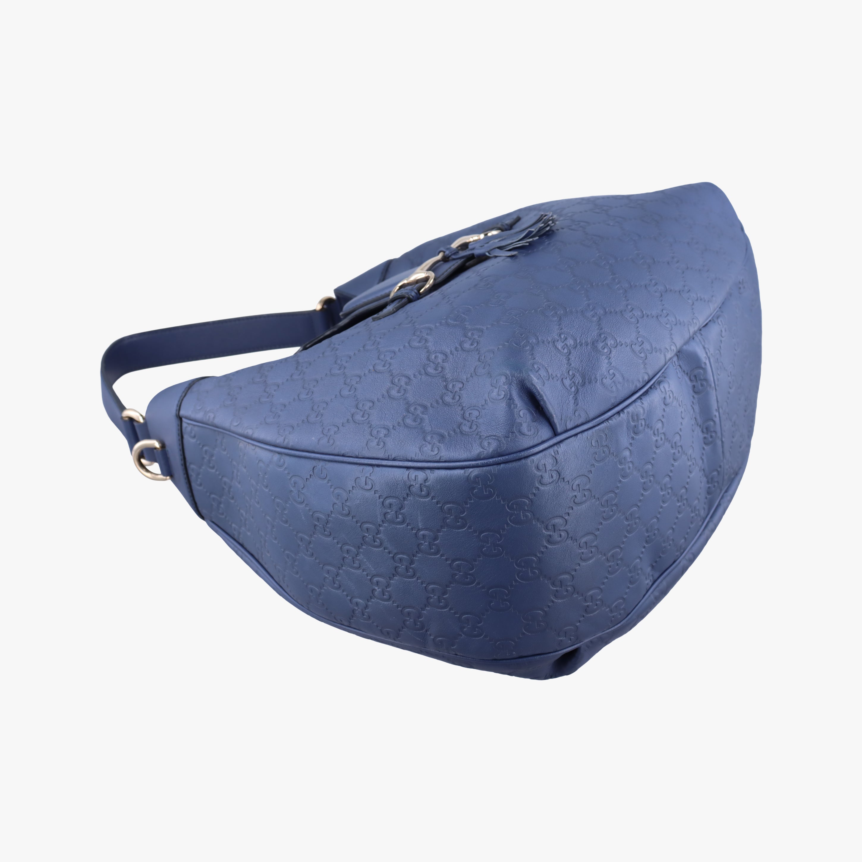 Pre-owned Gucci Emily Hobo Blue Leather 322226 shoulderbag | stylenewstar