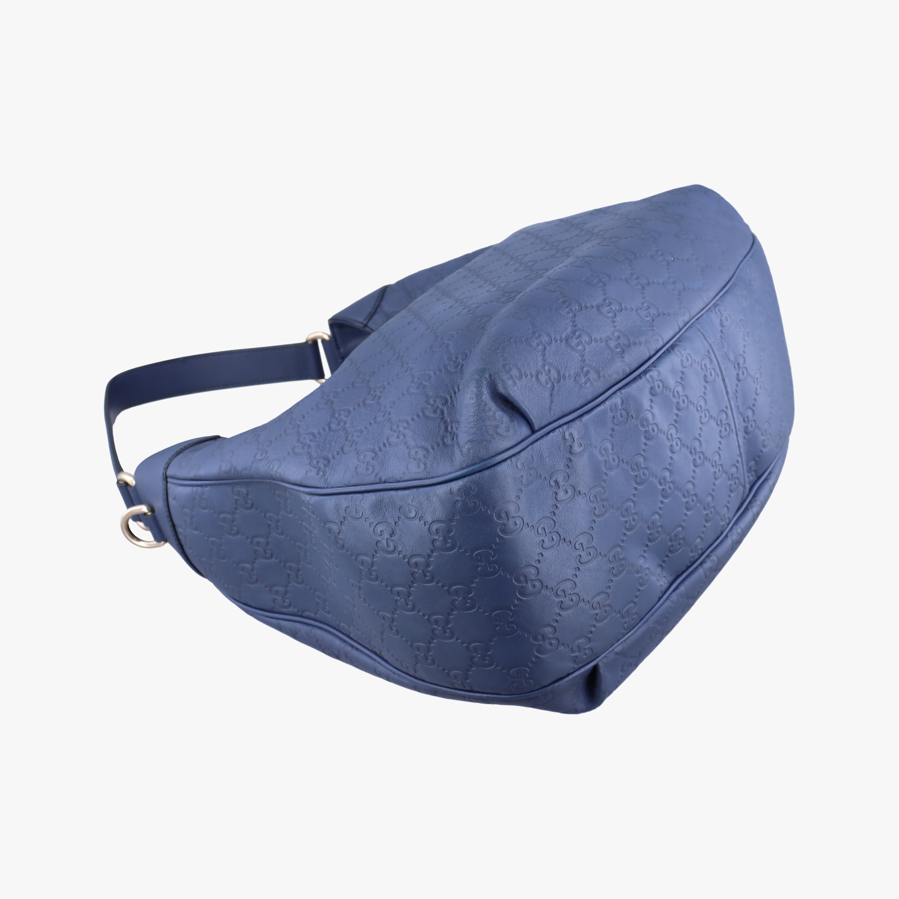 Pre-owned Gucci Emily Hobo Blue Leather 322226 shoulderbag | stylenewstar