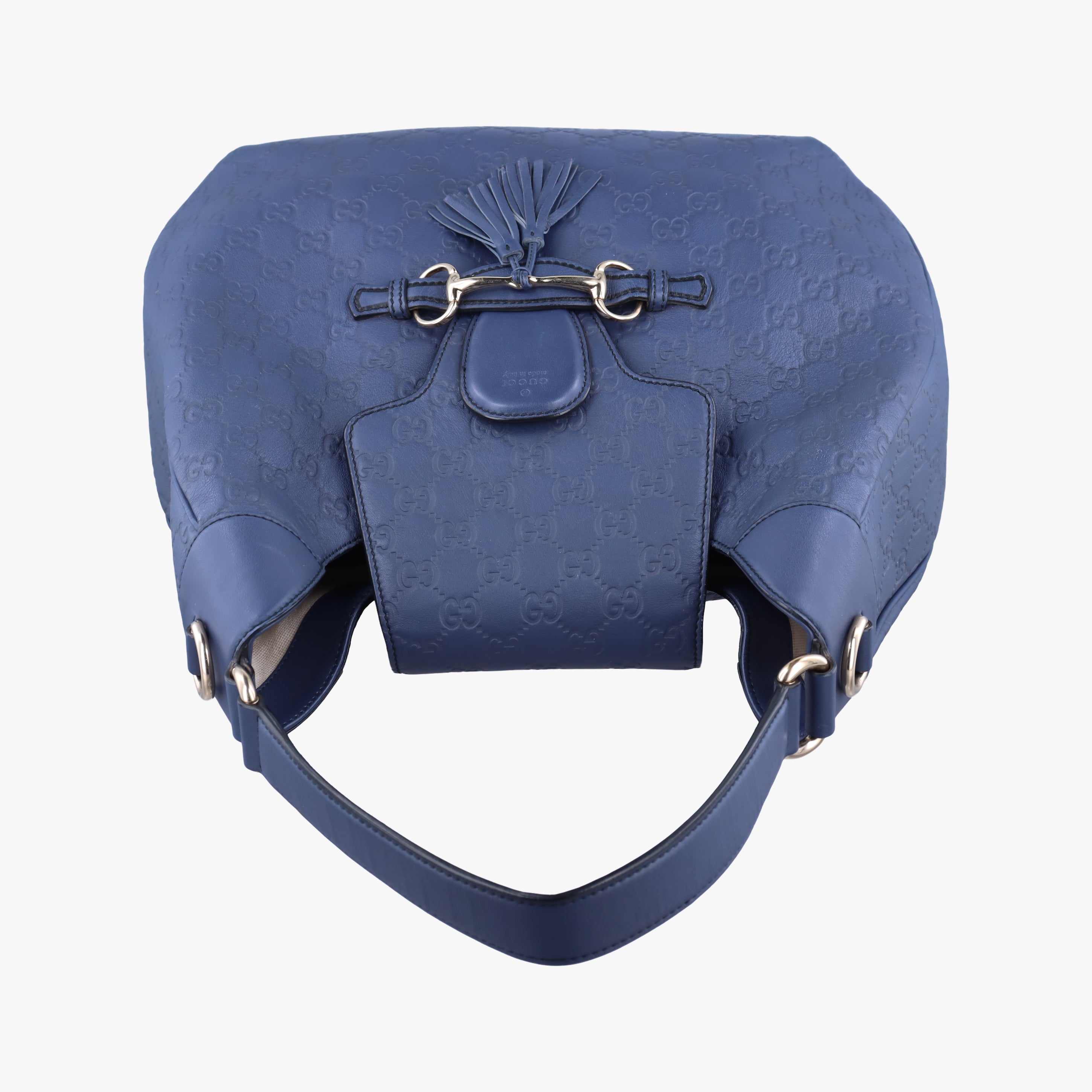 Pre-owned Gucci Emily Hobo Blue Leather 322226 shoulderbag | stylenewstar