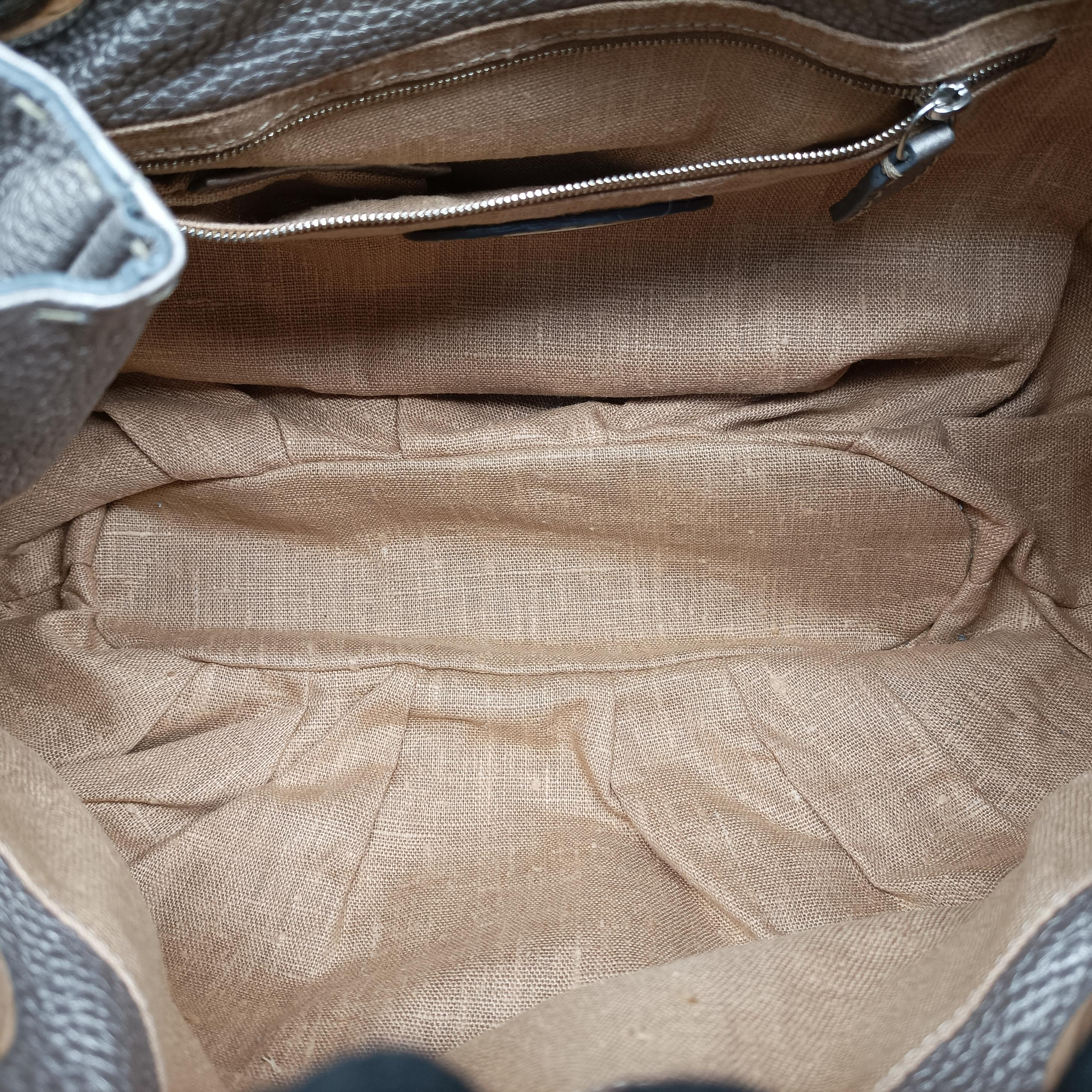Secondhand Fendi Selleria Pomodorino Silver Leather 8BR595 shoulderbag | stylenewstar