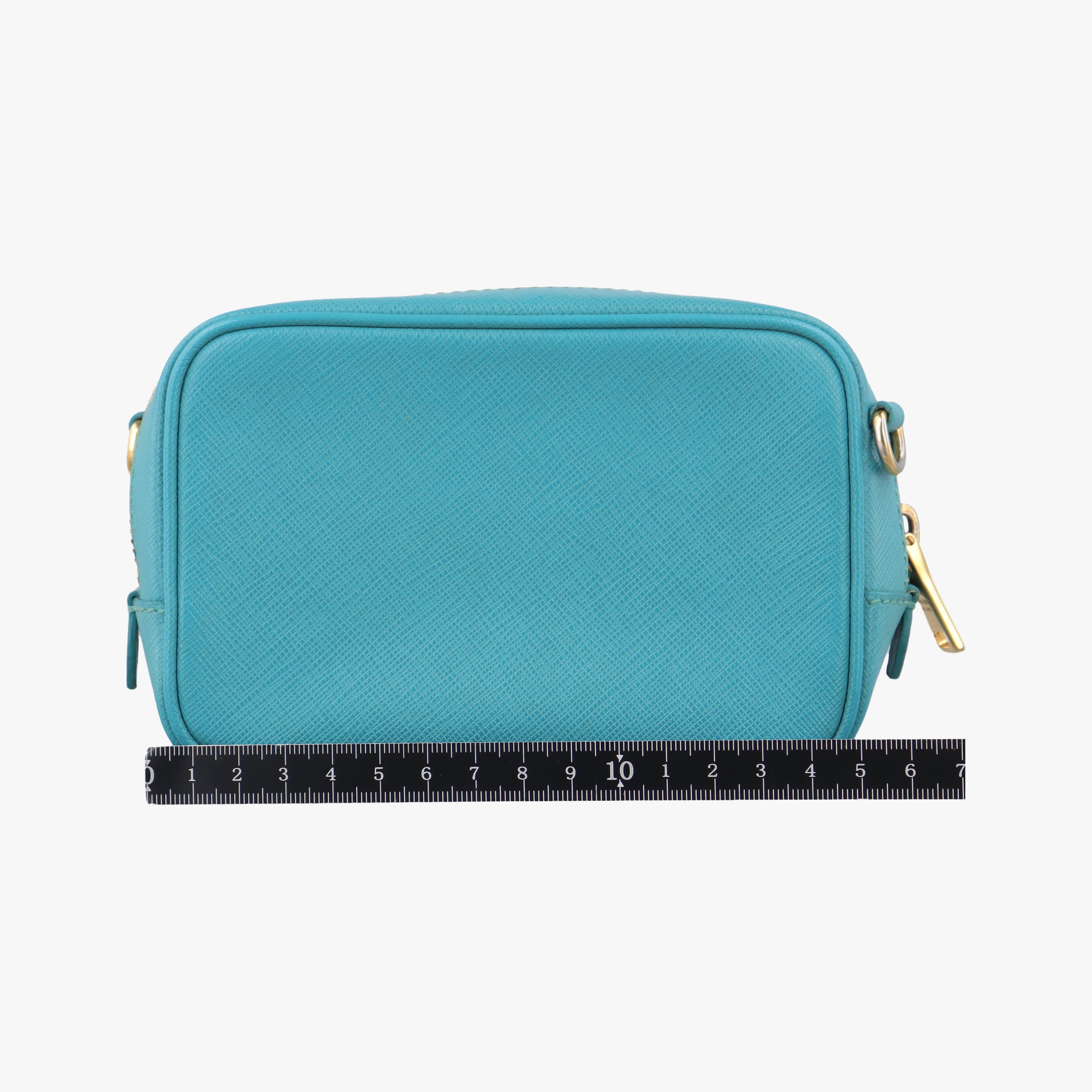 Pre-owned Prada VITELLO PHENIX camera bag Blue SAFFIANO Leather 1N1674 shoulderbag | stylenewstar