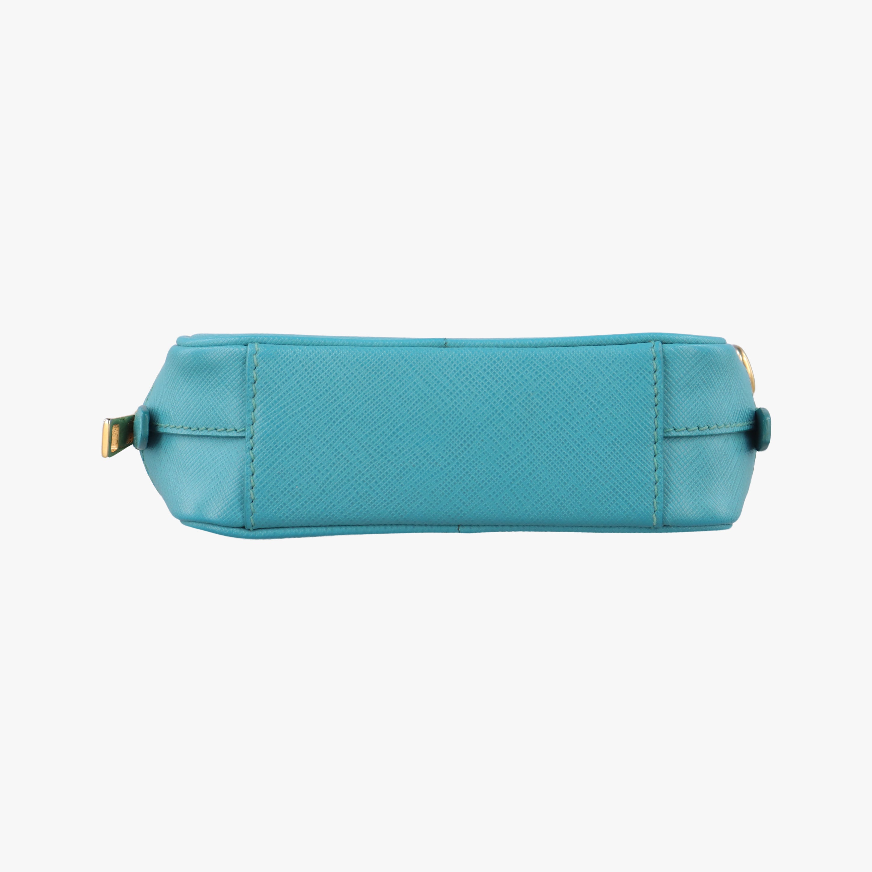 Pre-owned Prada VITELLO PHENIX camera bag Blue SAFFIANO Leather 1N1674 shoulderbag | stylenewstar