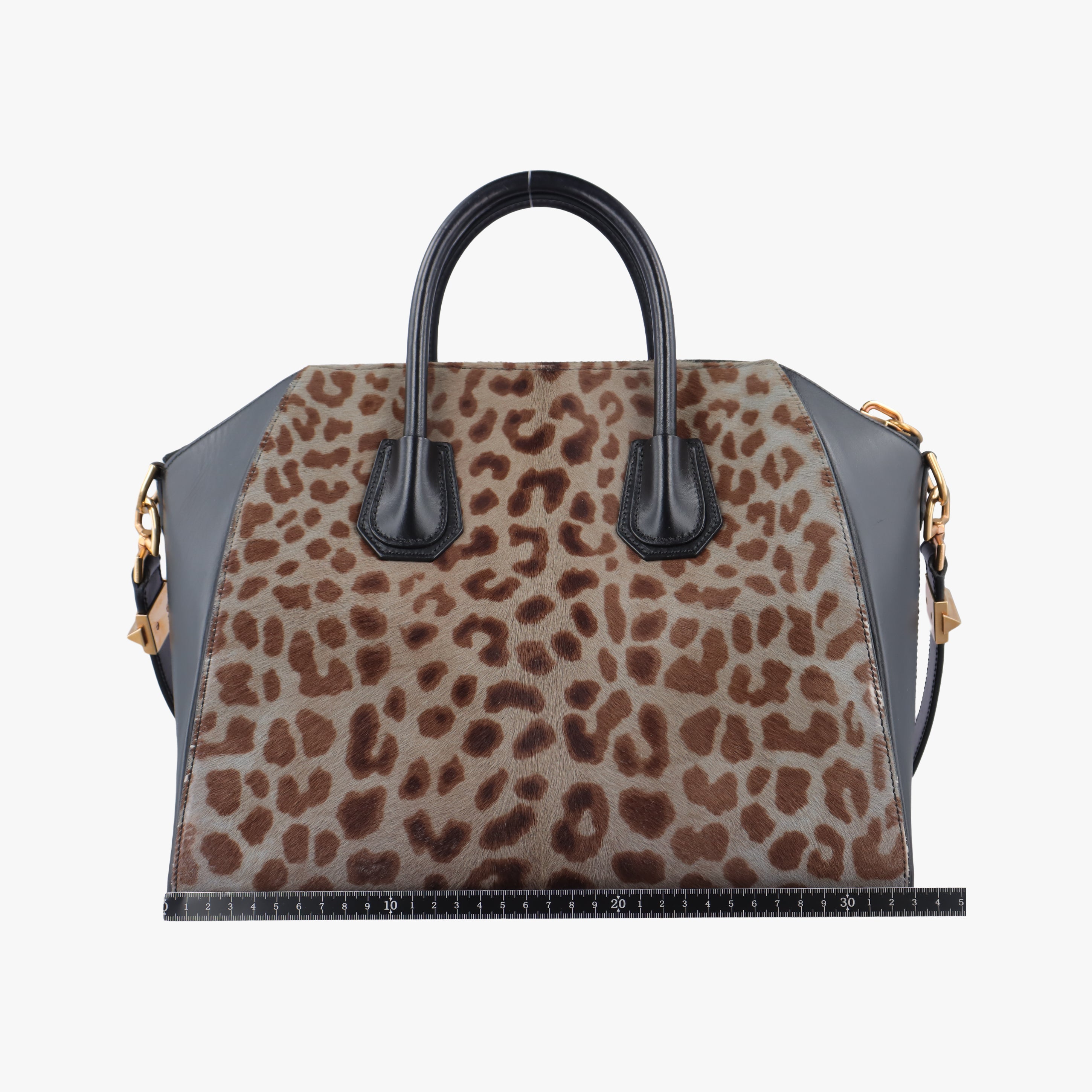 Pre-owned Givenchy Medium Antigona beige×Gray×Multicolour ponyhair×Leather  shoulderbag | stylenewstar
