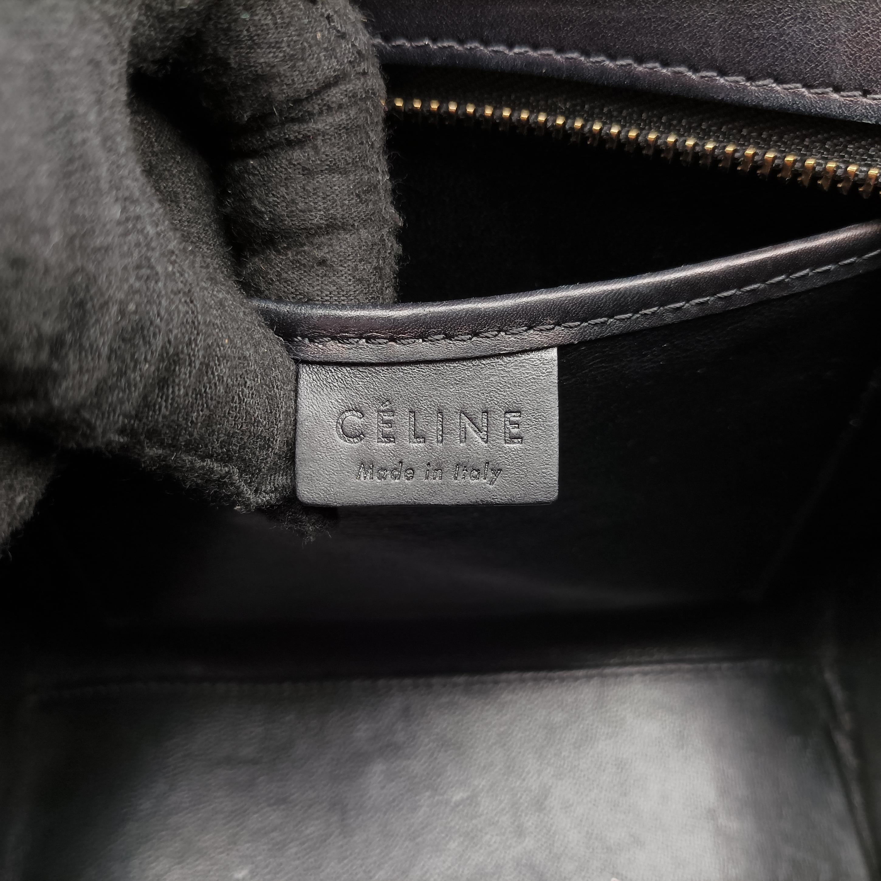 Pre-owned Celine luggage nano shopper Beige×black×yellow Leather  shoulderbag | stylenewstar