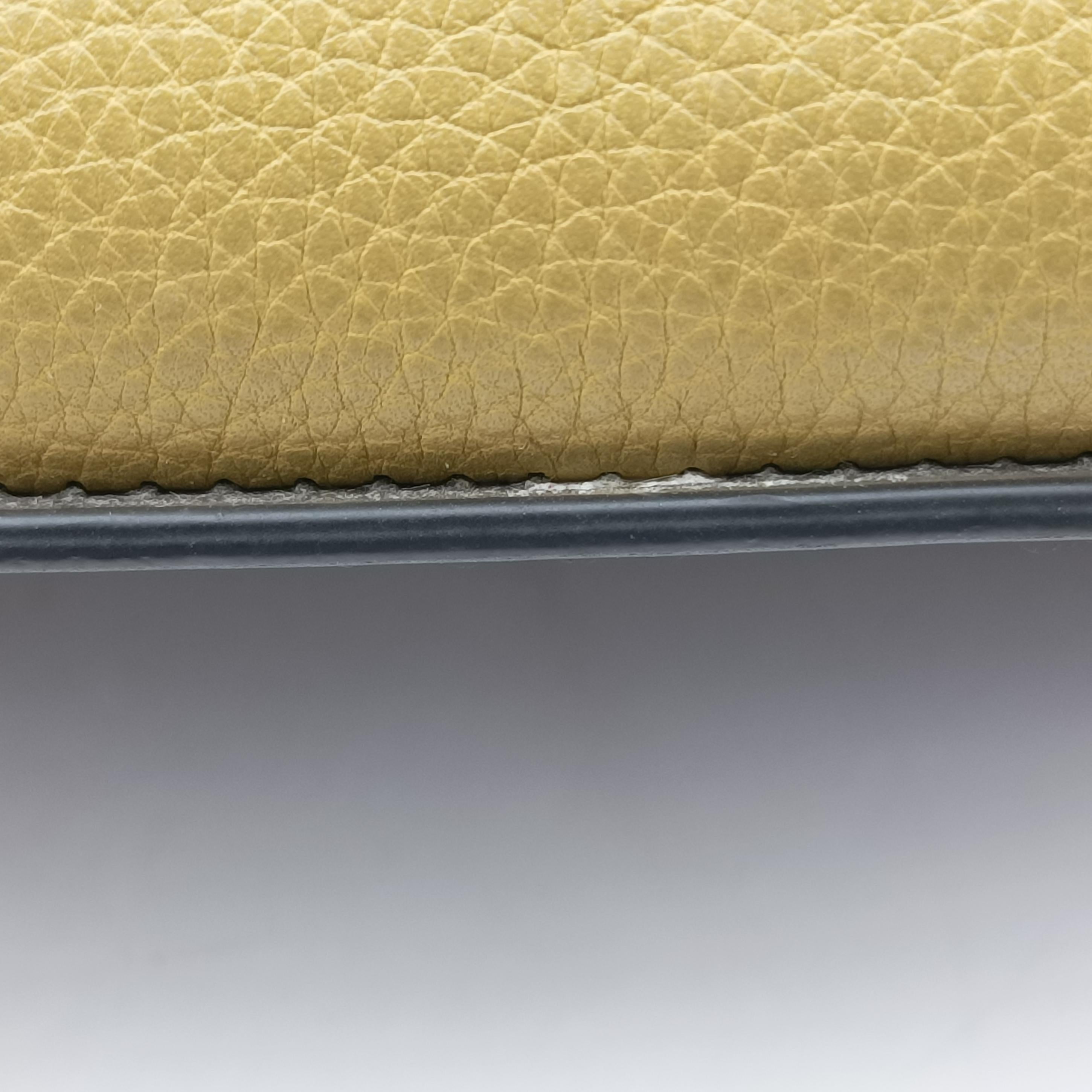 Pre-owned Celine luggage nano shopper Beige×black×yellow Leather  shoulderbag | stylenewstar