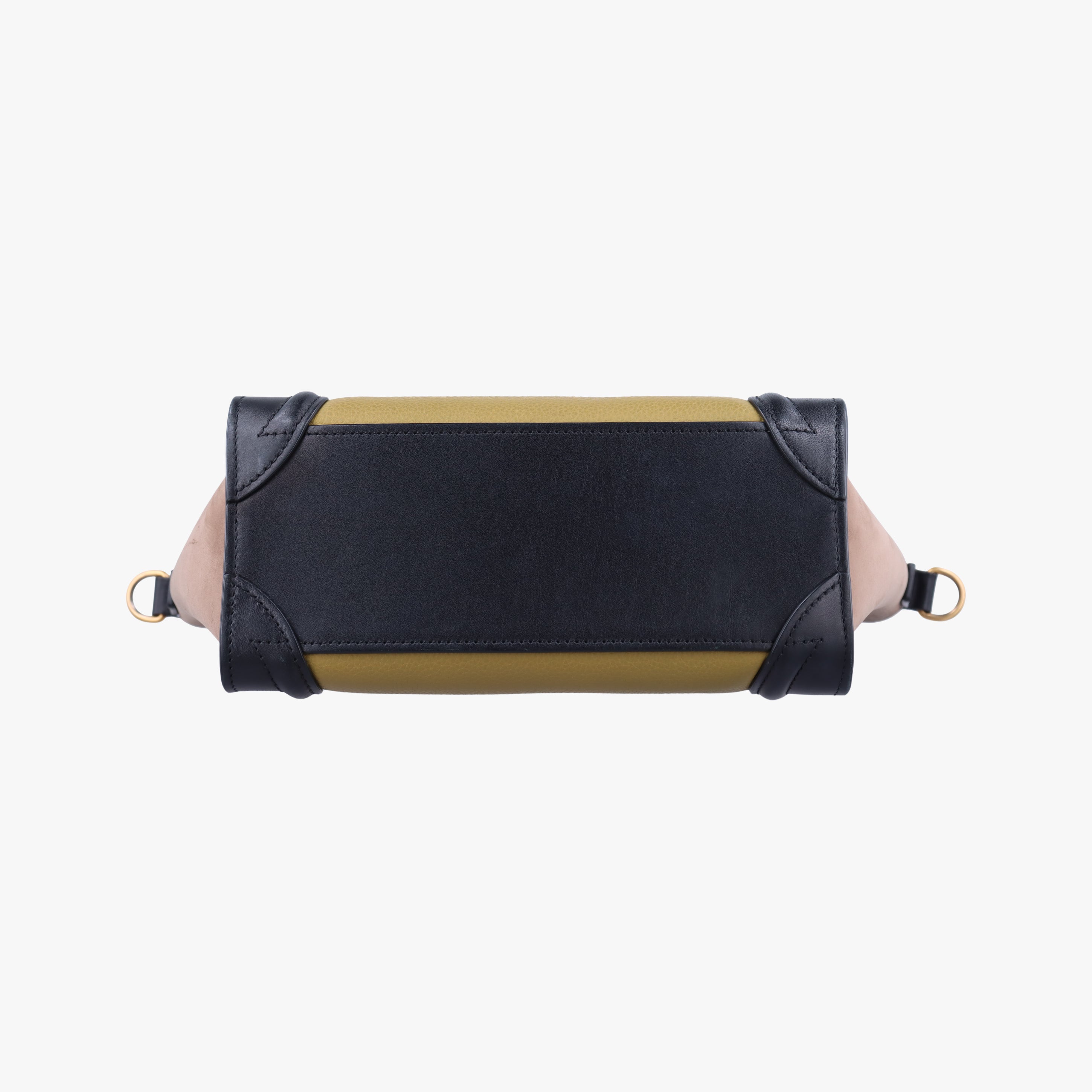 Pre-owned Celine luggage nano shopper Beige×black×yellow Leather  shoulderbag | stylenewstar